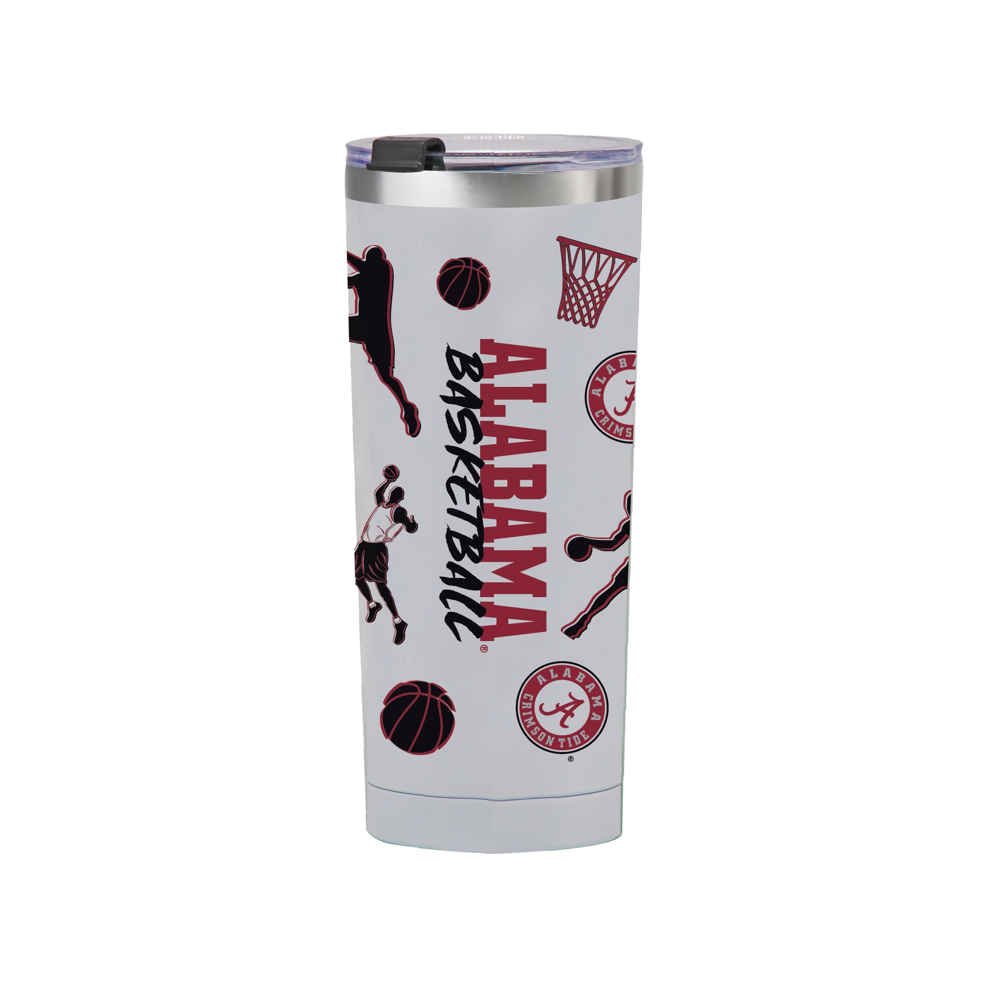 24oz Alabama Crimson Tide Basketball Sketch Tumbler