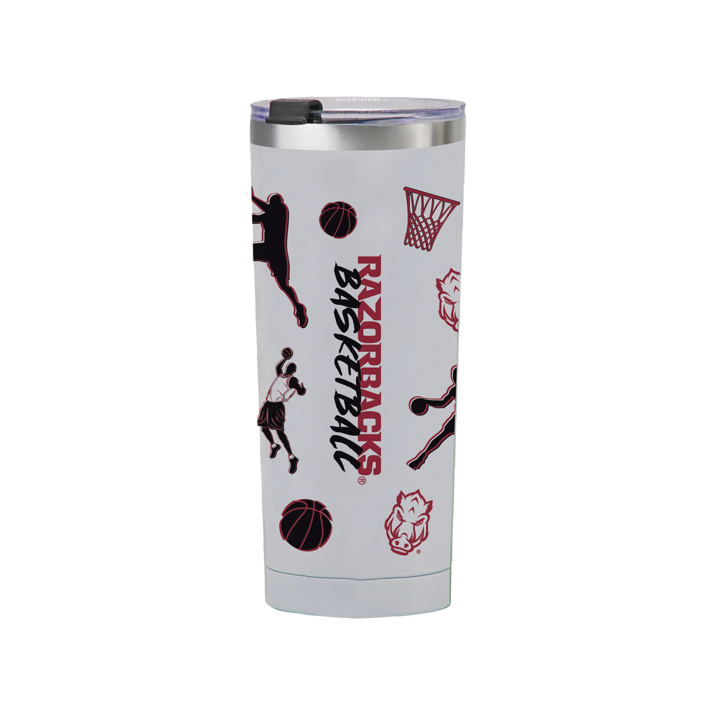 24oz Arkansas Razorbacks Basketball Sketch Tumbler