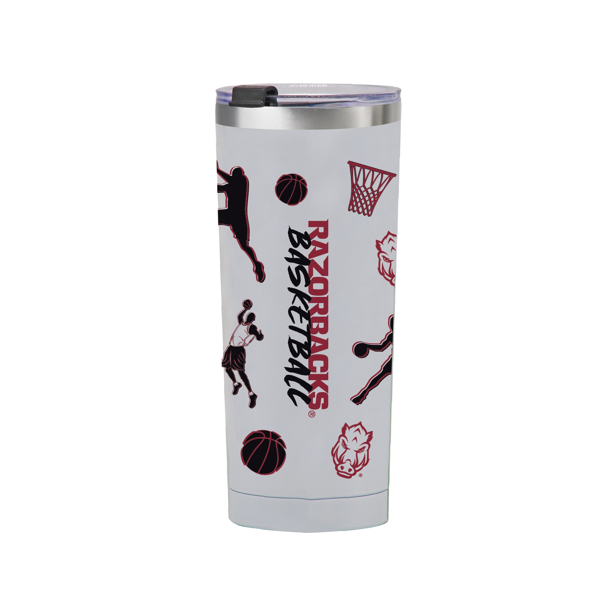 24oz Arkansas Razorbacks Basketball Sketch Tumbler