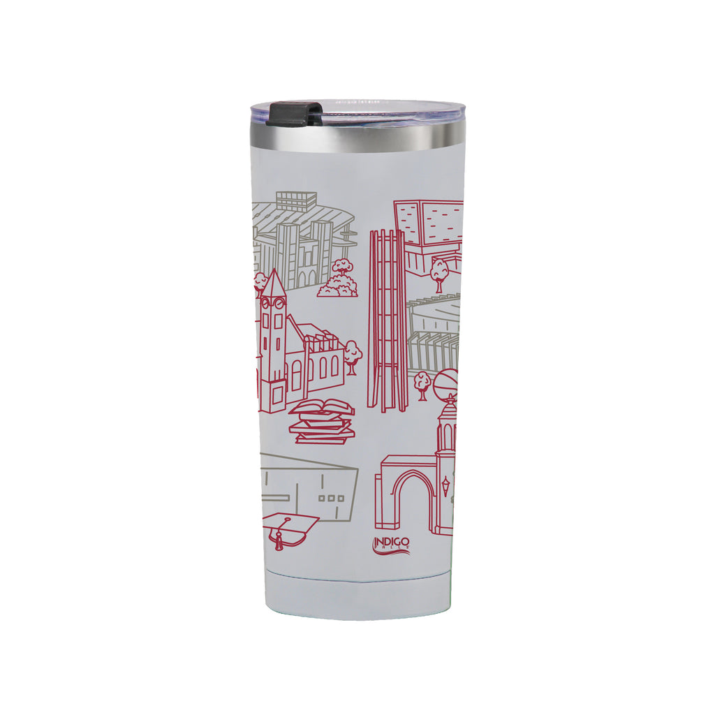 Indiana Hoosiers 24oz Campus Line Art Tumbler