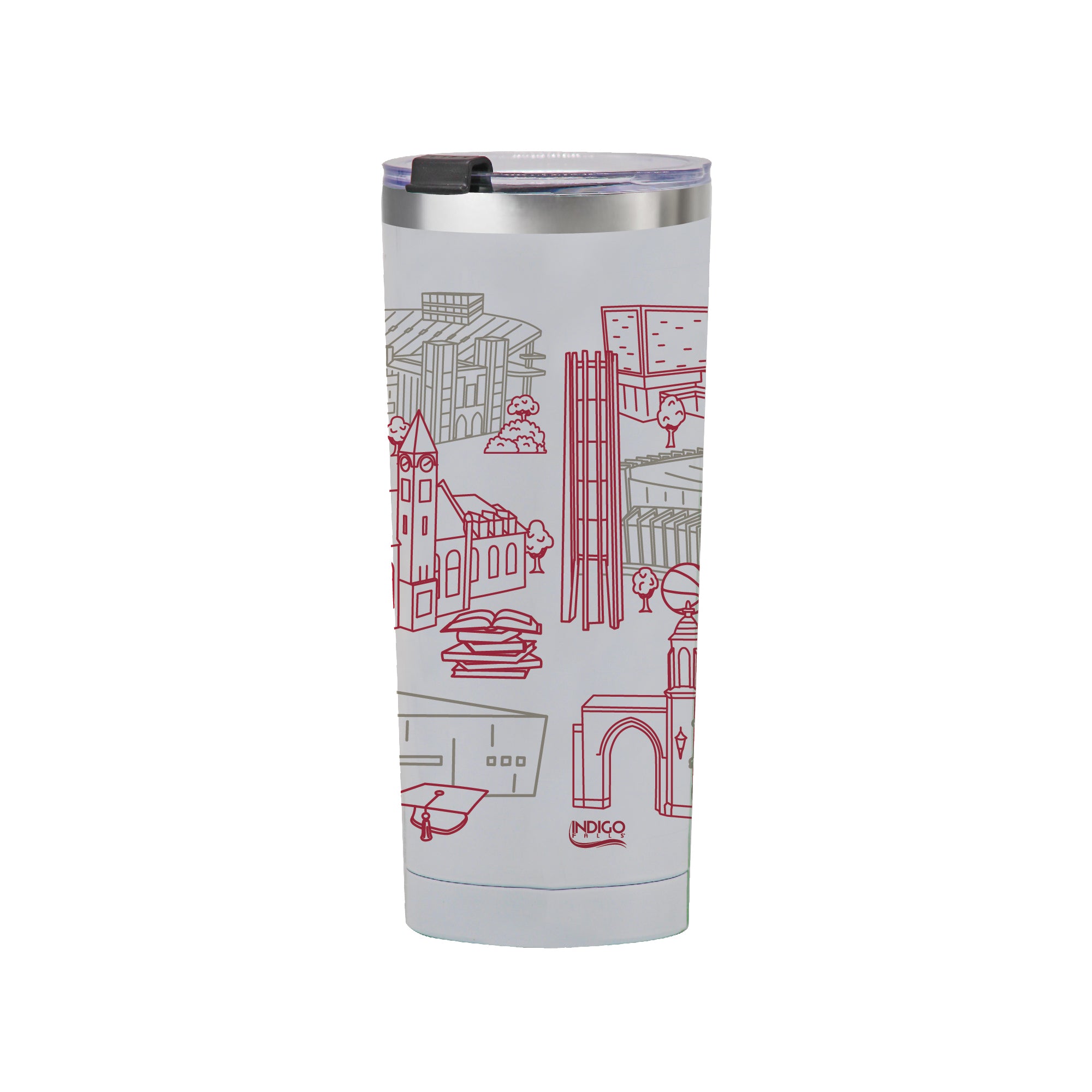 Indiana Hoosiers 24oz Campus Line Art Tumbler