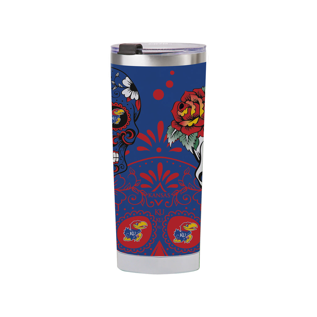 Kansas Jayhawks 24oz Dia de los Muertos Tumbler