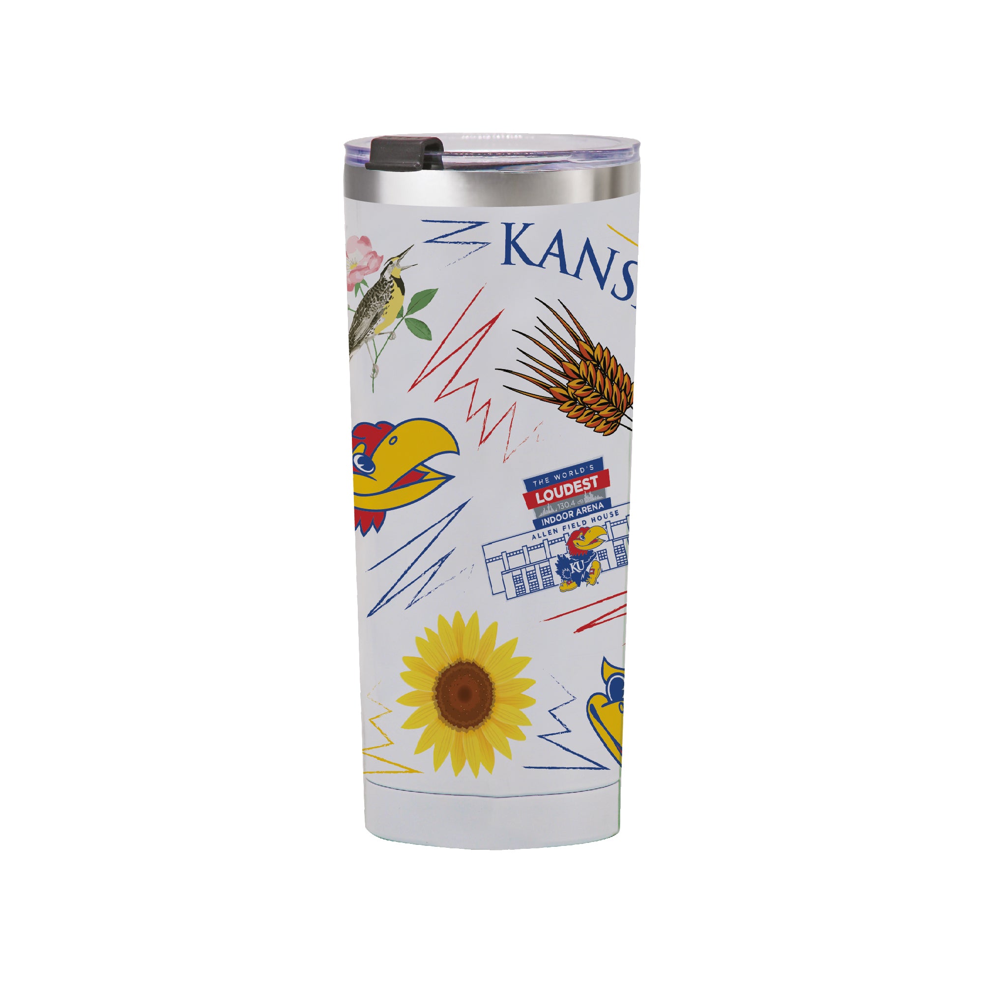 Kansas Jayhawks 24oz Local Stainless Steel Tumbler