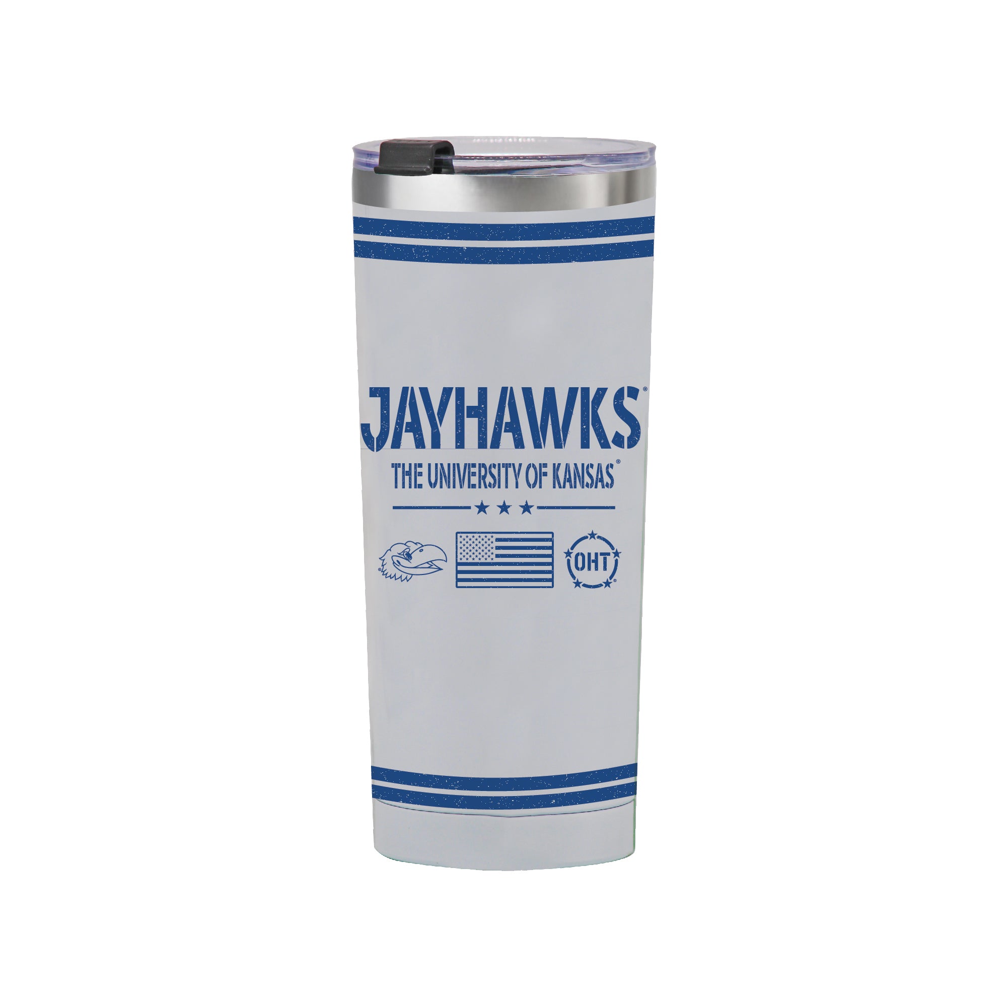 24oz Kansas Jayhawks OHT TC Flag Tumbler