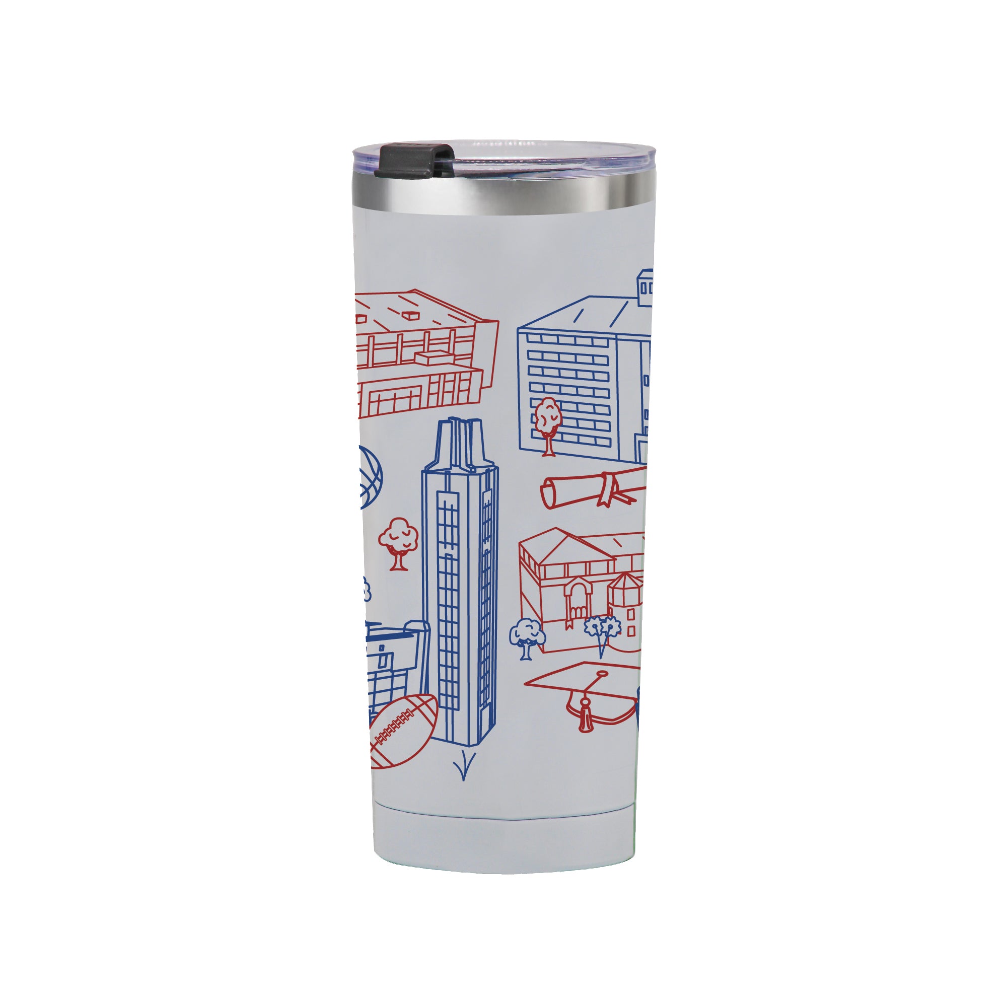 Kansas Jayhawks 24oz Campus Line Art Tumbler