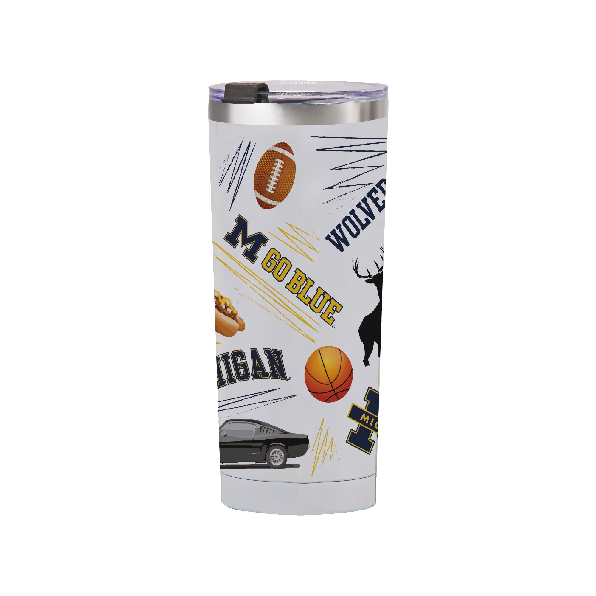 Michigan Wolverines 24oz Local Stainless Steel Tumbler