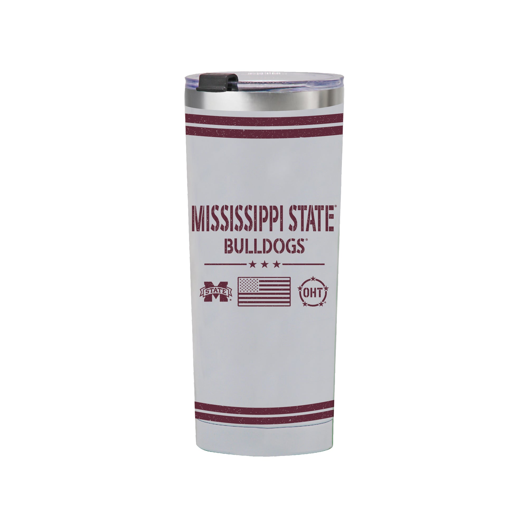 24oz Mississippi State Bulldogs OHT TC Flag Tumbler