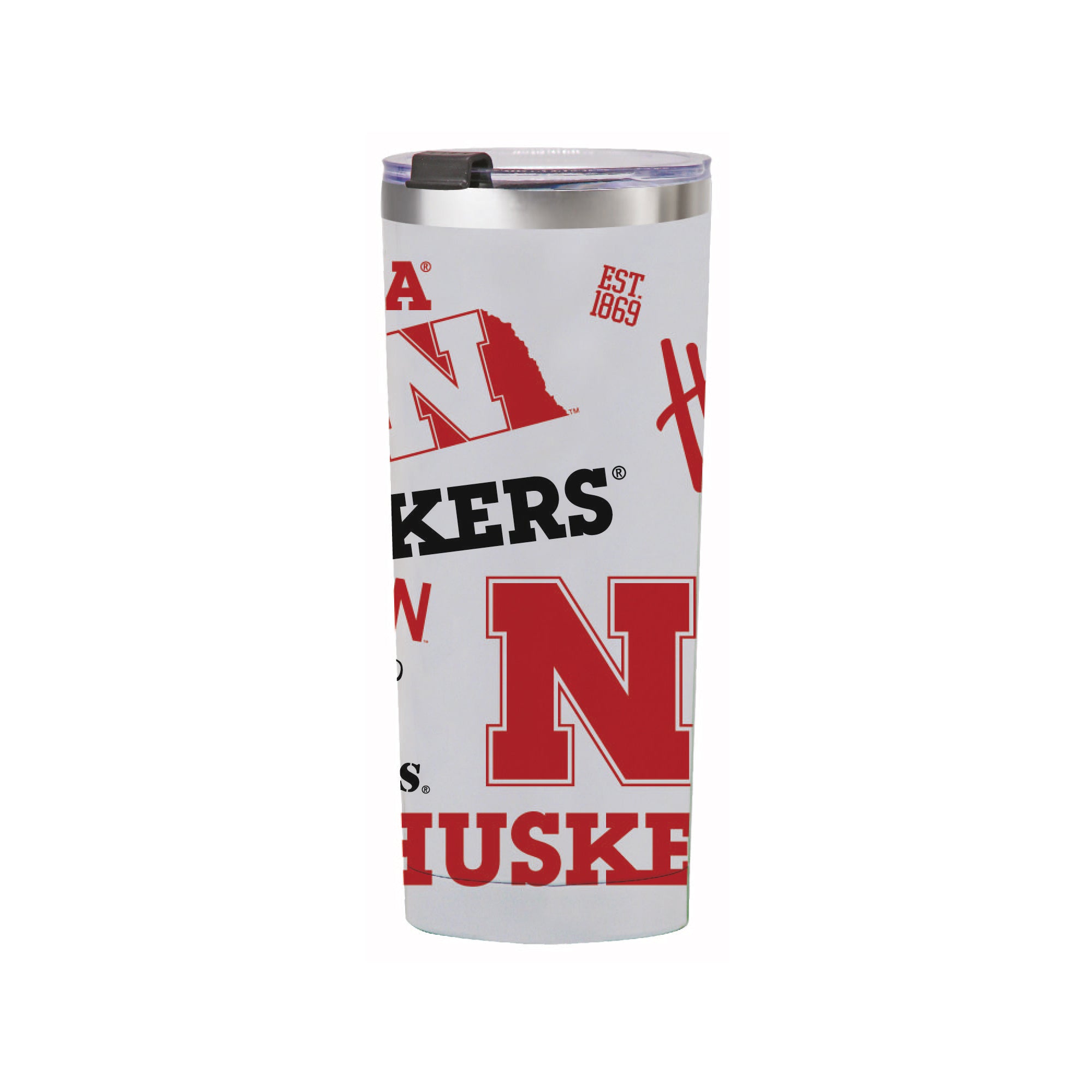 24oz Nebraska Cornhuskers Medley Stainless Steel Tumbler