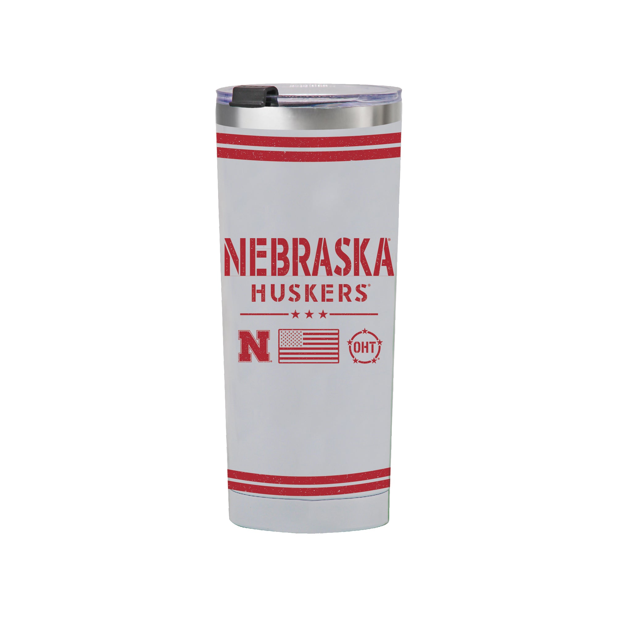 24oz Nebraska Cornhuskers OHT TC Flag Tumbler