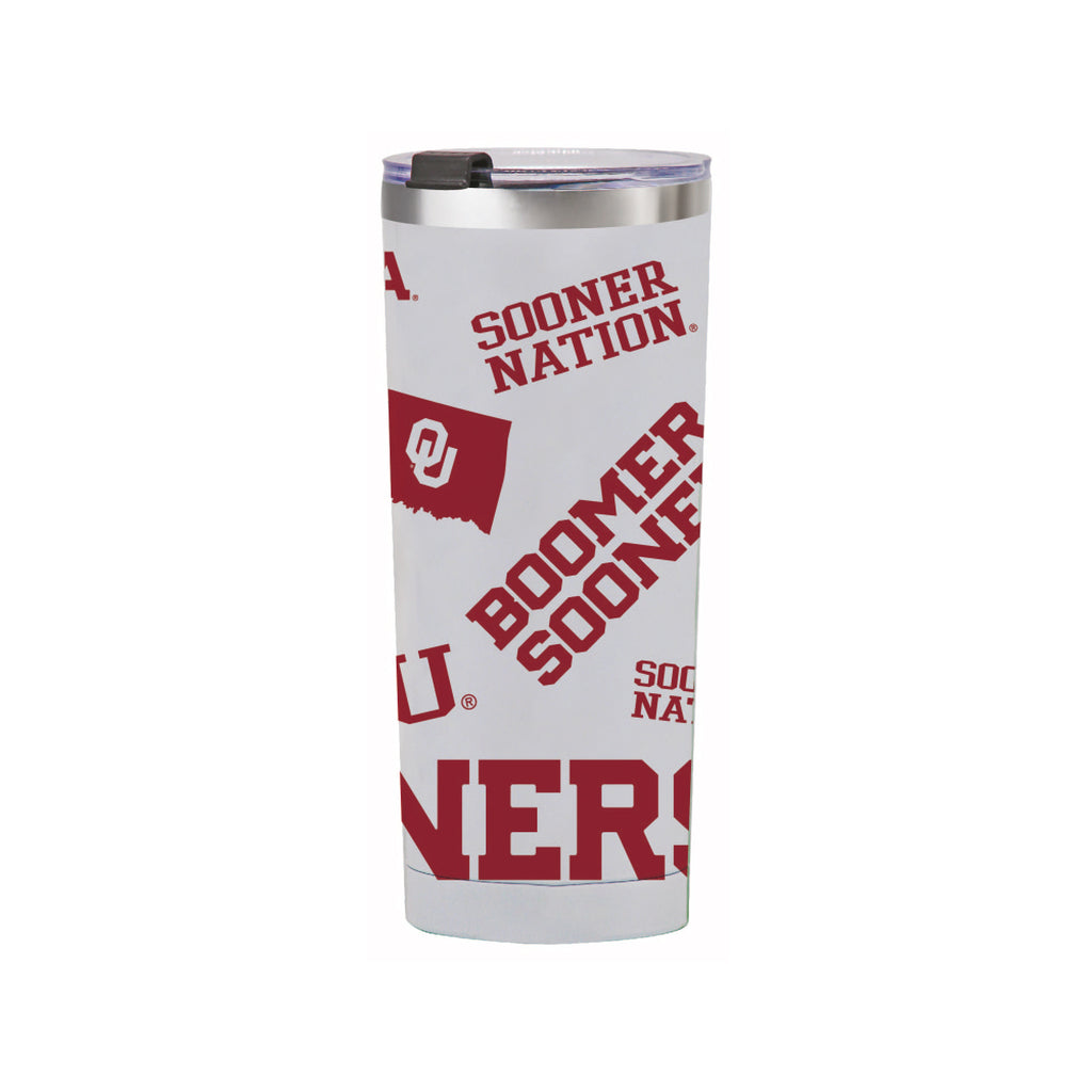 24oz Oklahoma Sooners Medley Stainless Steel Tumbler