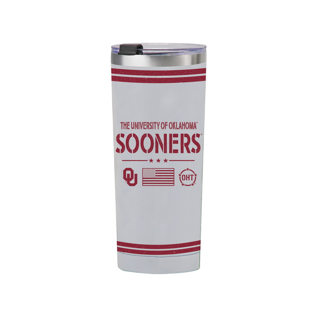 24oz Oklahoma Sooners OHT TC Flag Tumbler