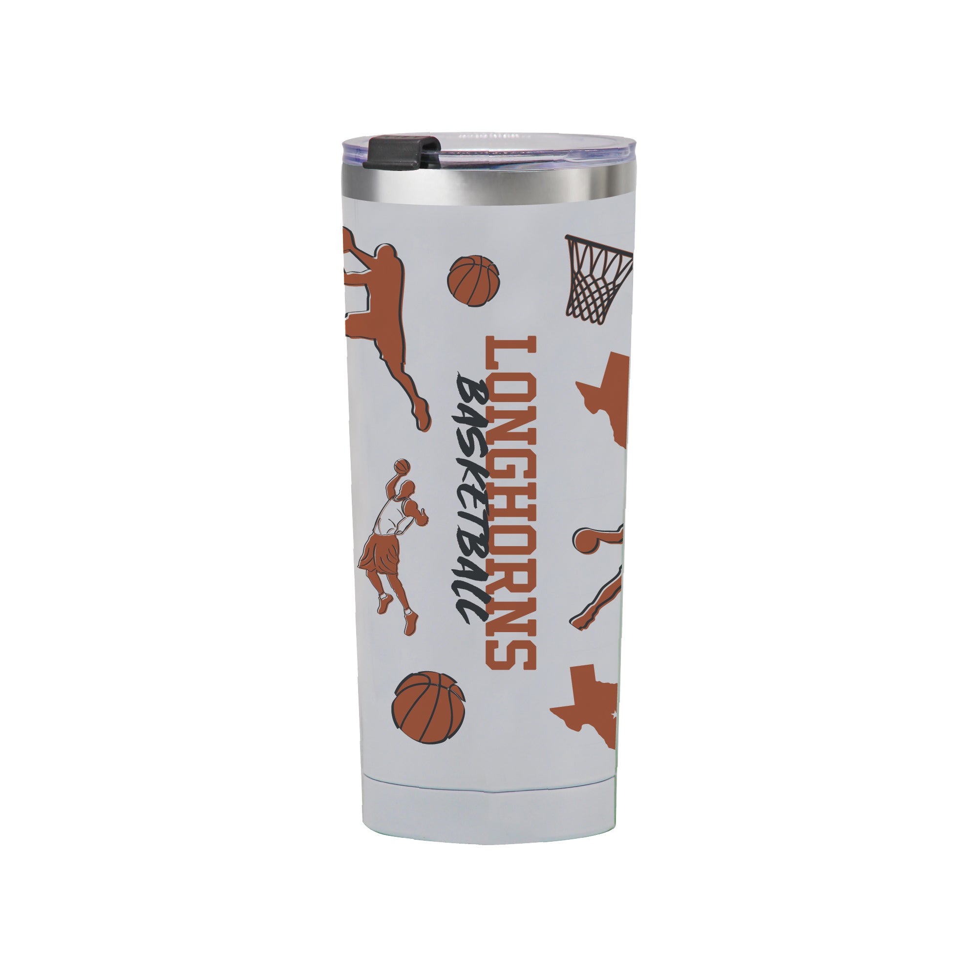 24oz Texas Longhorns Basketball Sketch Tumbler