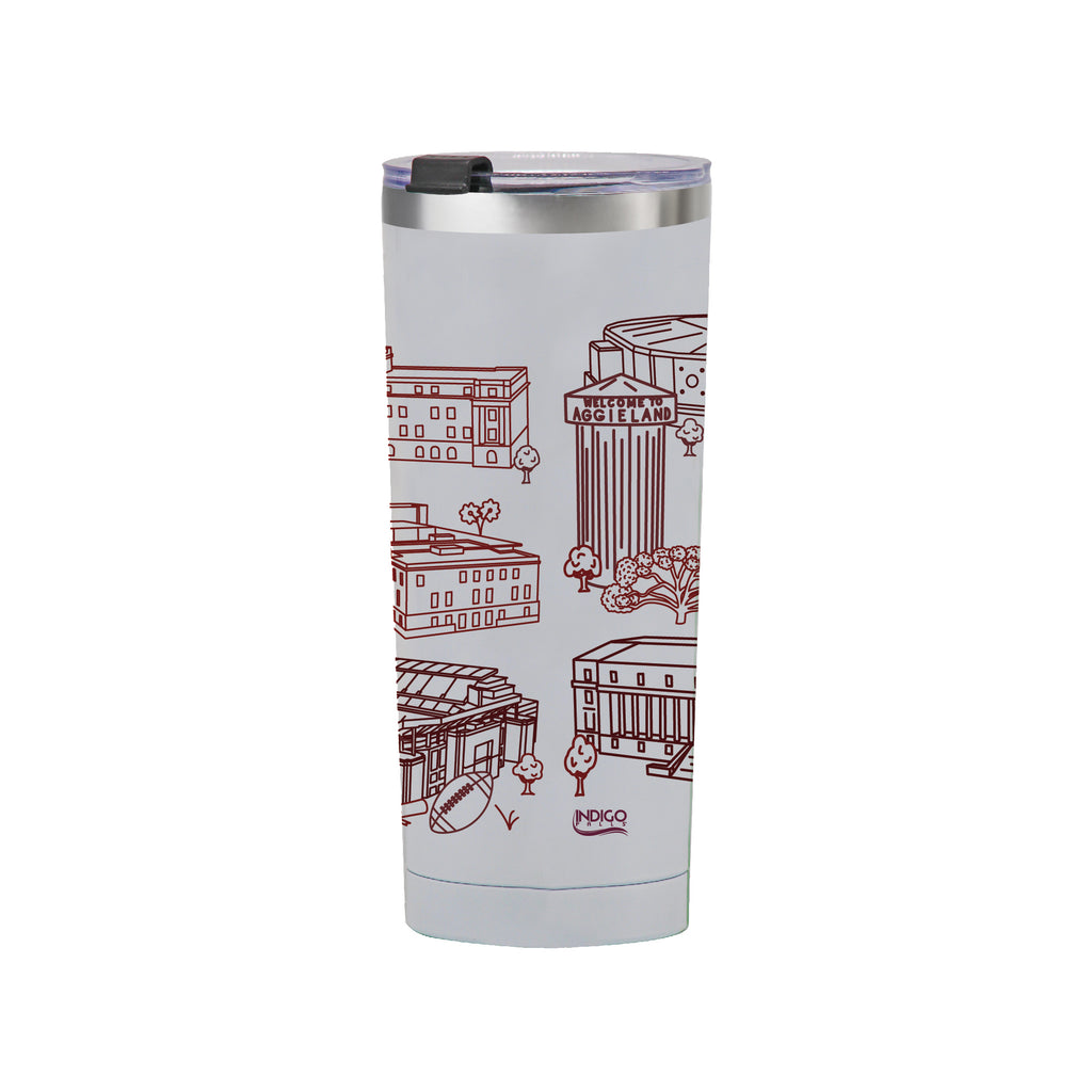 Texas A&M Aggies 24oz Campus Line Art Tumbler