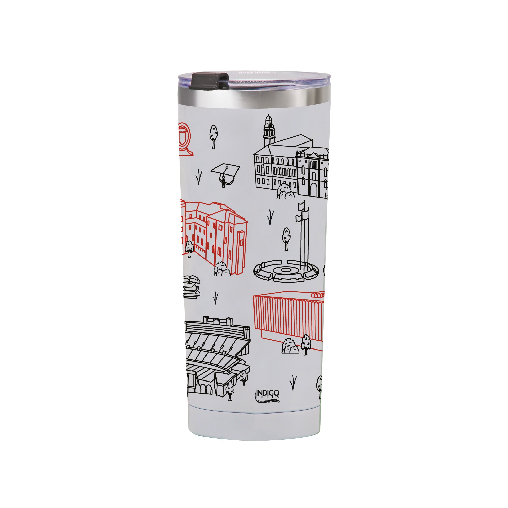 Texas Tech Red Raiders 24oz Campus Line Art Tumbler