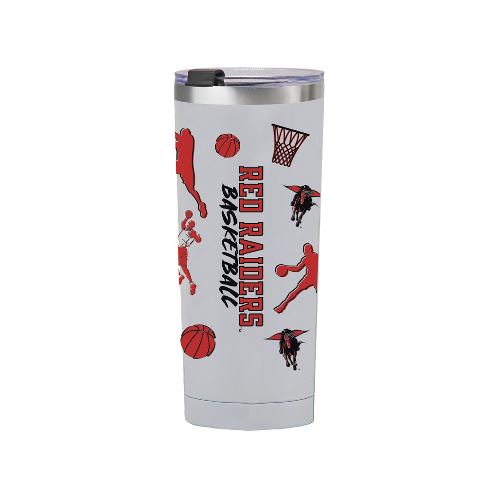 24oz Texas Tech Red Raiders Basketball Sketch Tumbler