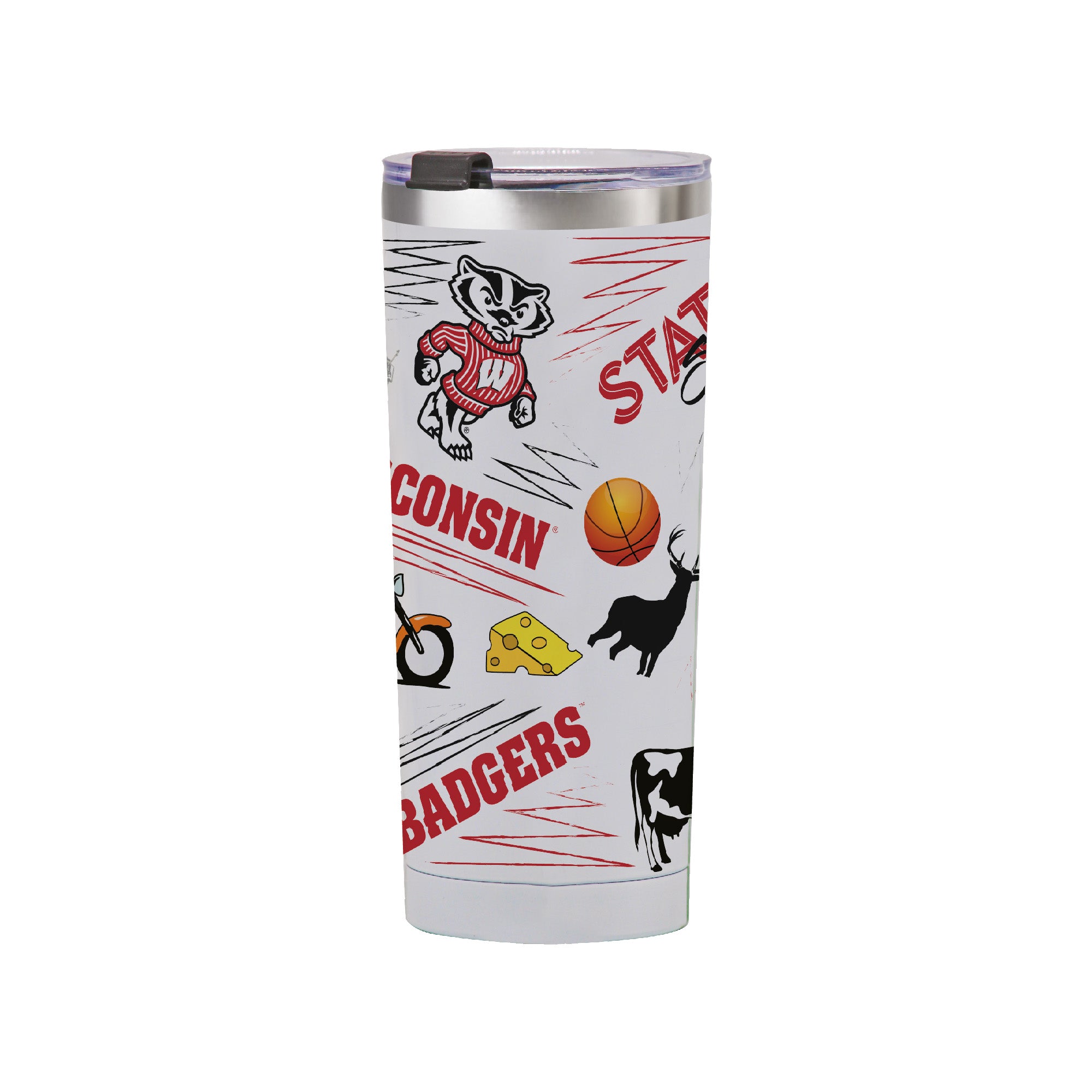 Wisconsin Badgers 24oz Local Stainless Steel Tumbler