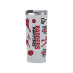24oz Wisconsin Badgers Basketball Sketch Tumbler
