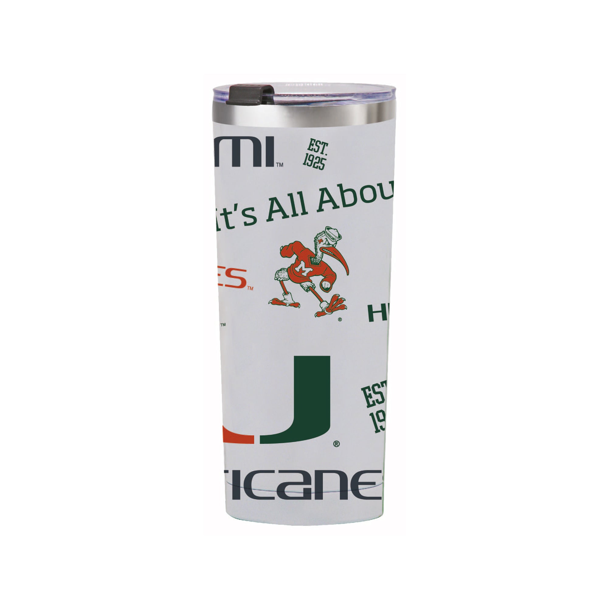 24oz Miami Hurricanes Medley Stainless Steel Tumbler
