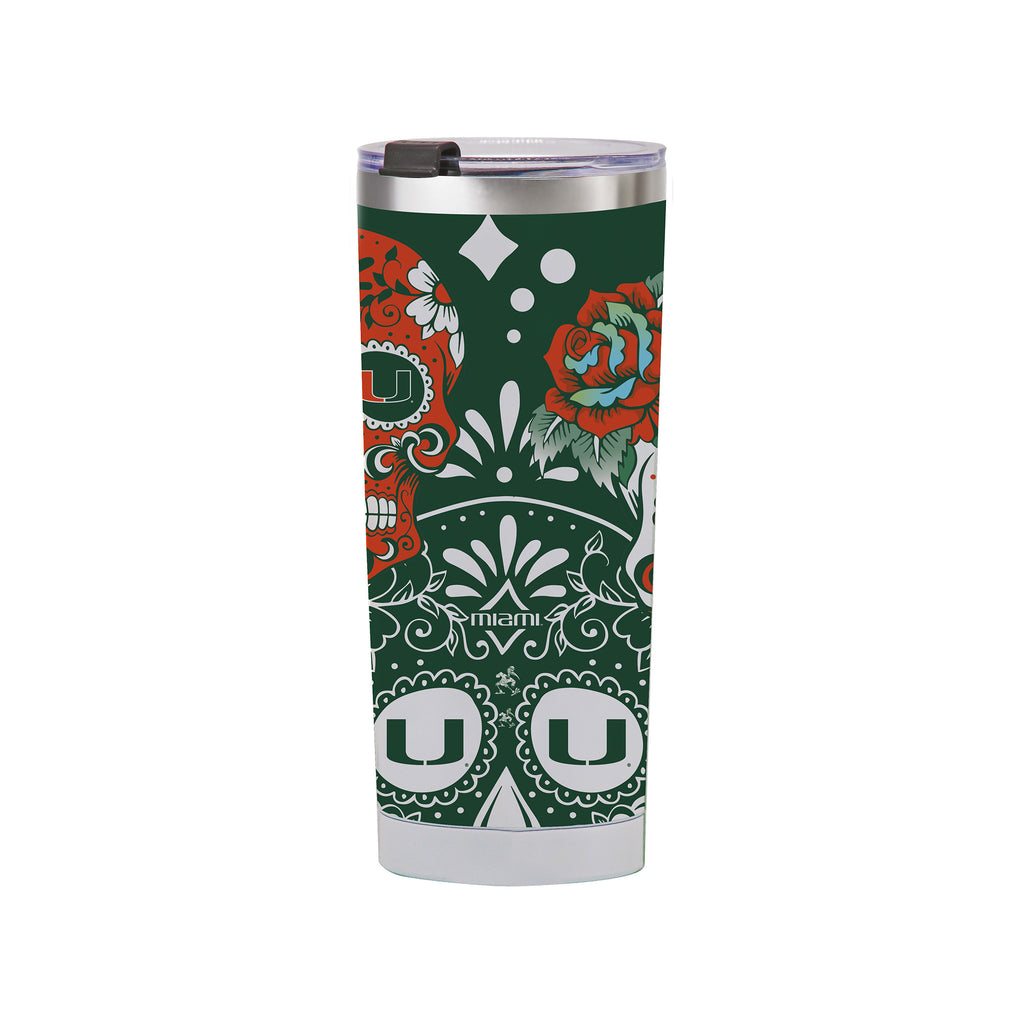 Miami Hurricanes 24oz Dia de los Muertos Tumbler