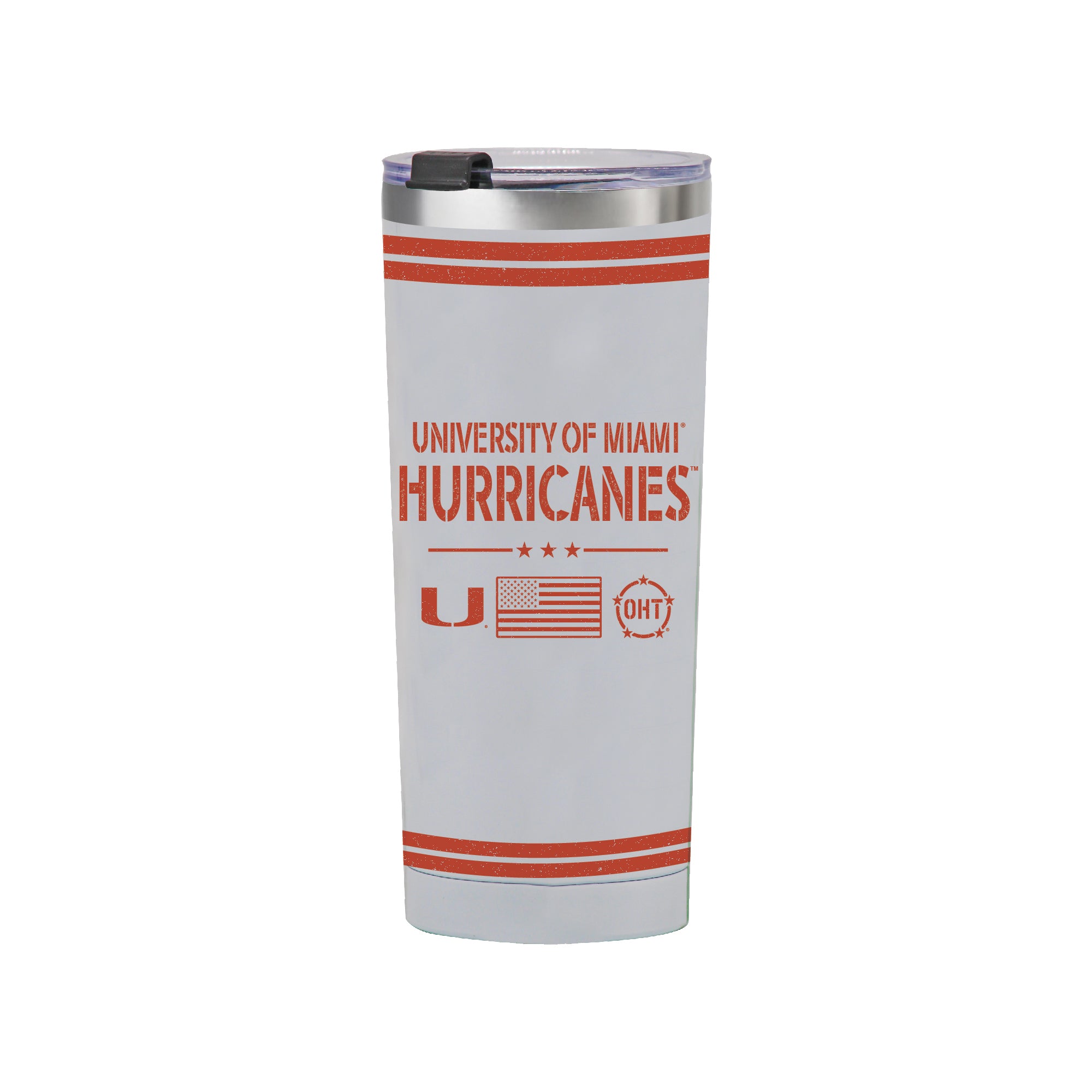 24oz Miami Hurricanes OHT TC Flag Tumbler