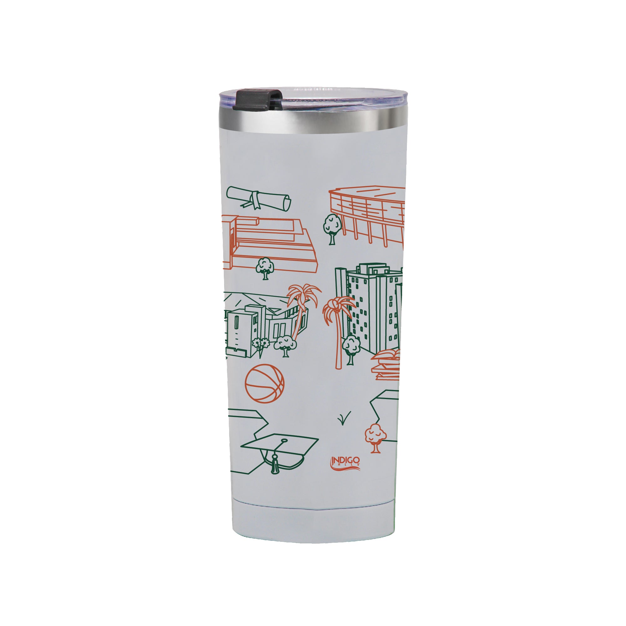 Miami Hurricanes 24oz Campus Line Art Tumbler