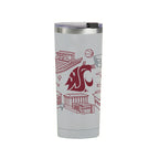 Washington State Cougars 24oz Campus Line Art Tumbler