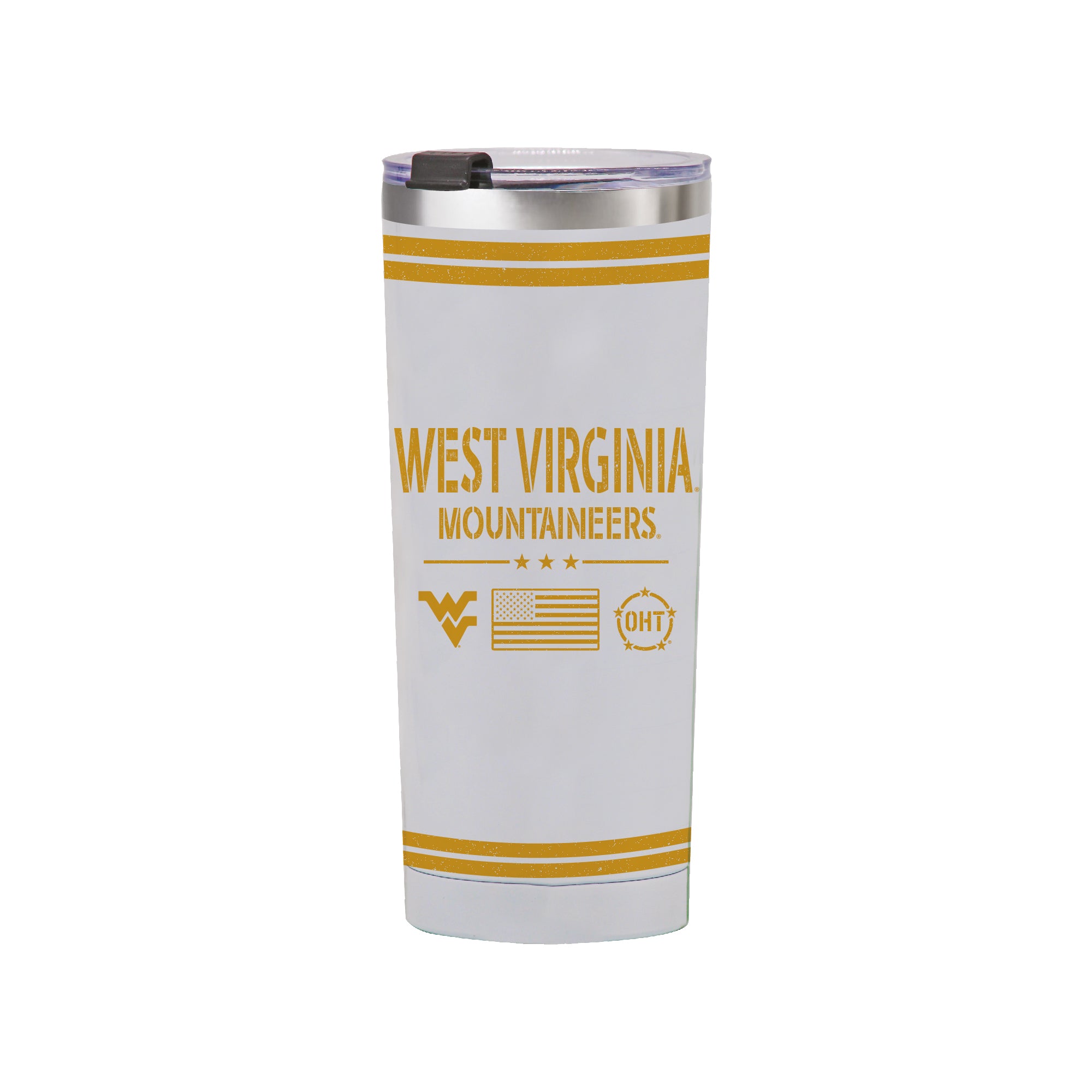 24oz West Virginia Mountaineers OHT TC Flag Tumbler