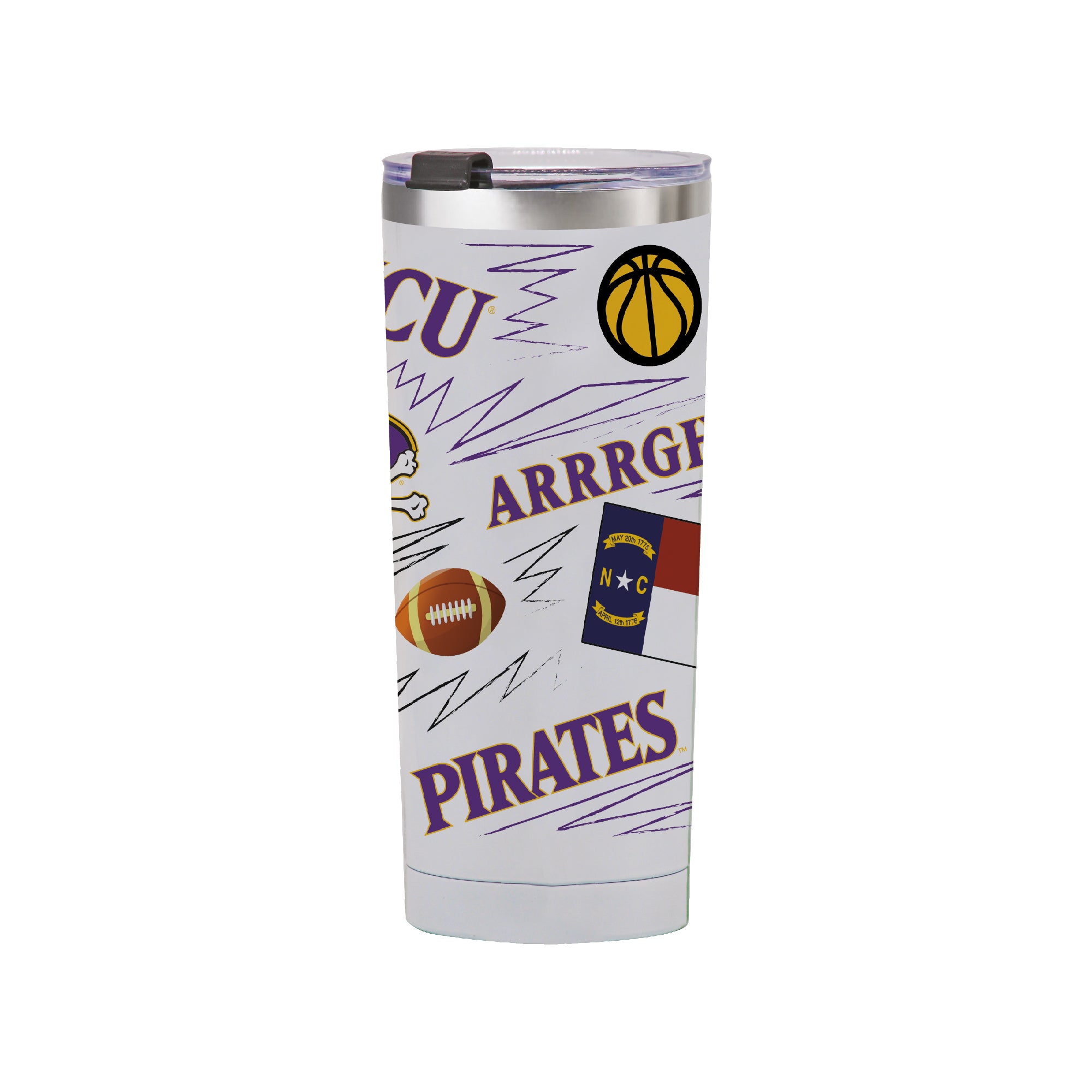 East Carolina Pirates 24oz Local Stainless Steel Tumbler