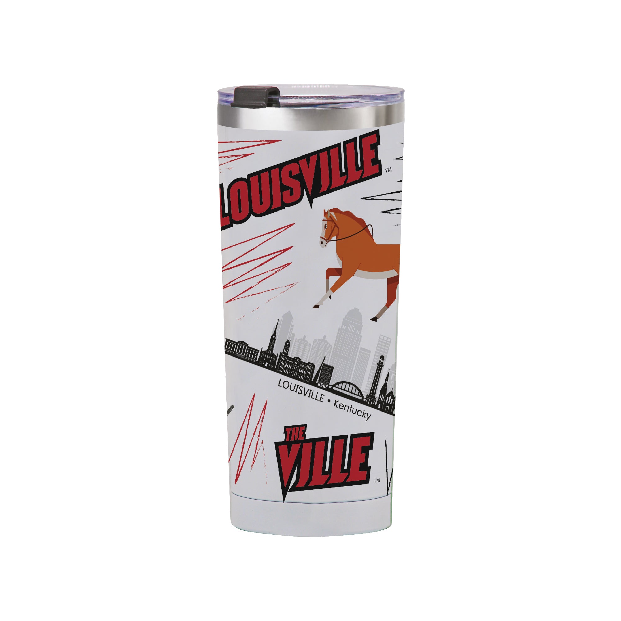 Louisville Cardinals 24oz Local Stainless Steel Tumbler