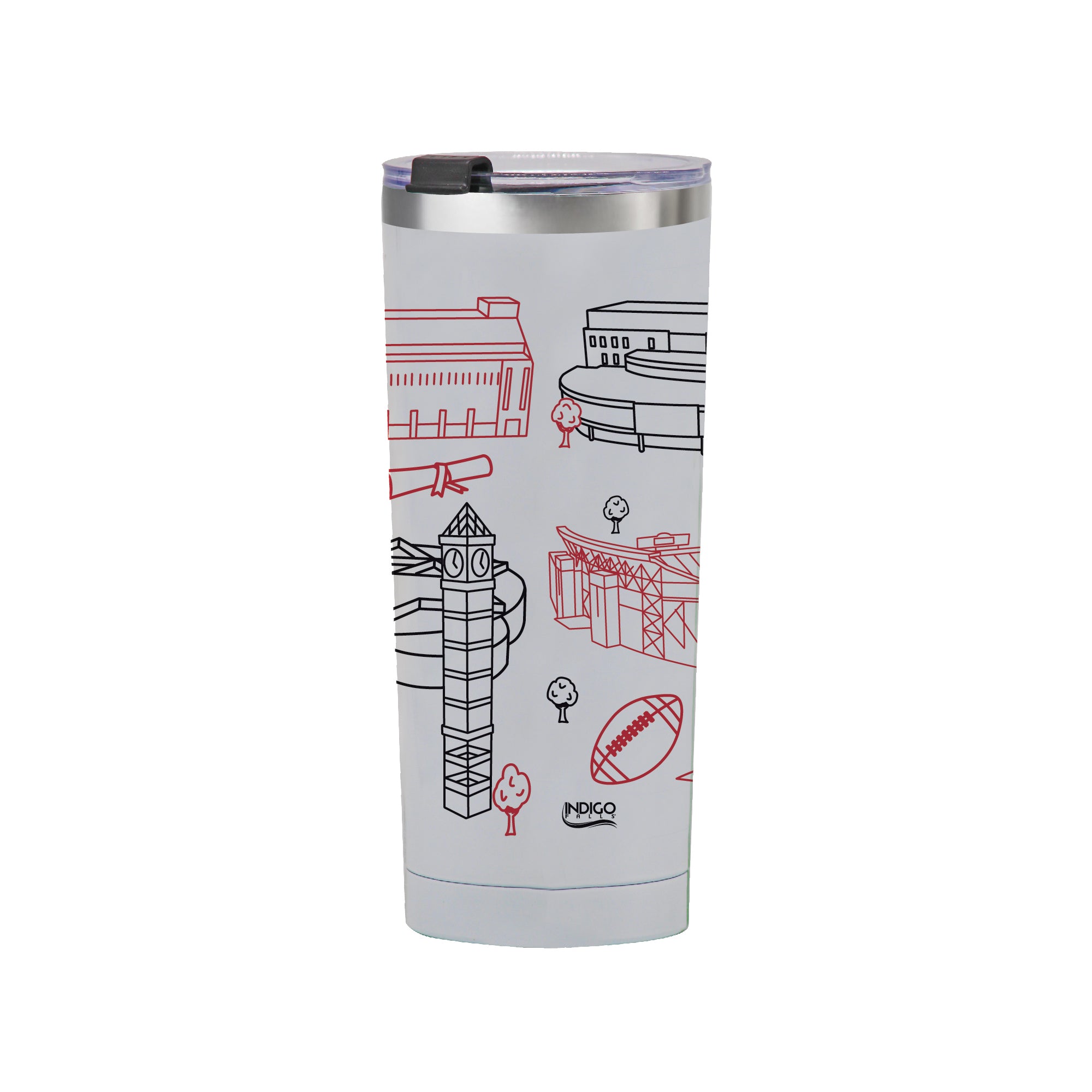 Louisville Cardinals 24oz Campus Line Art Tumbler