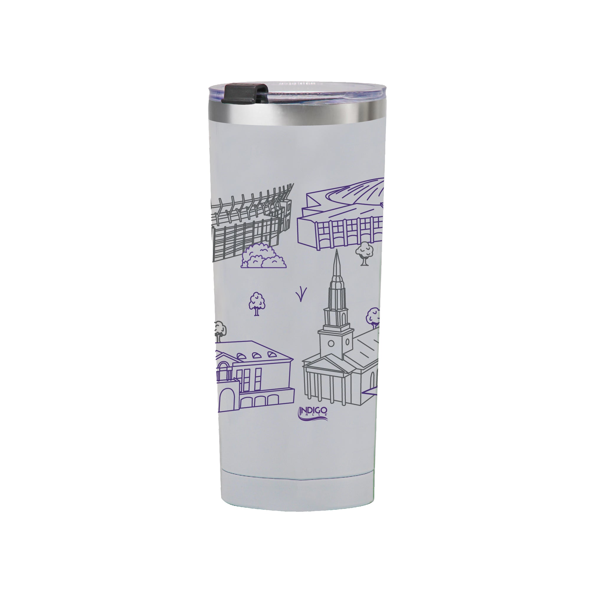 TCU Horned Frogs 24oz Campus Line Art Tumbler