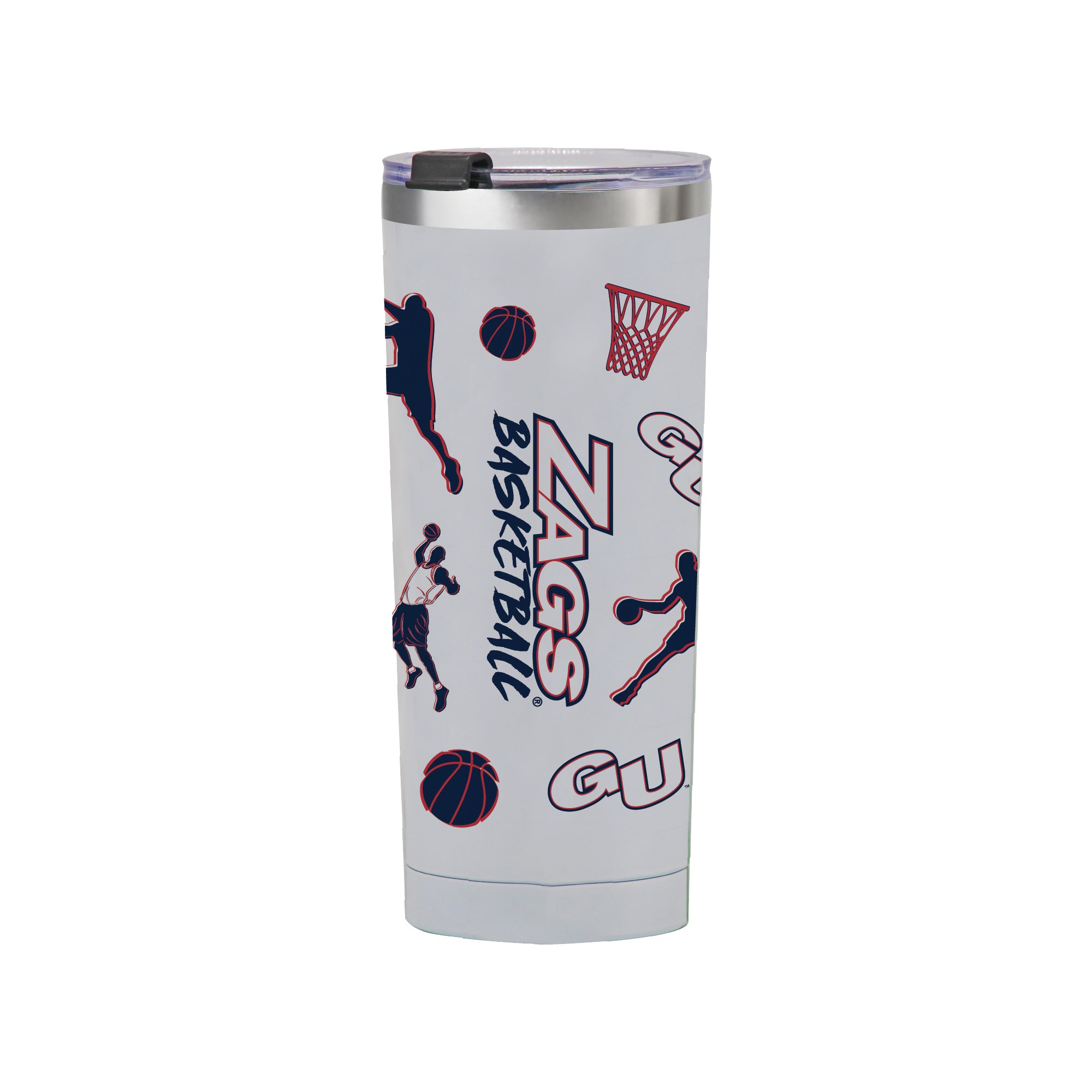24oz Gonzaga Bulldogs Basketball Sketch Tumbler