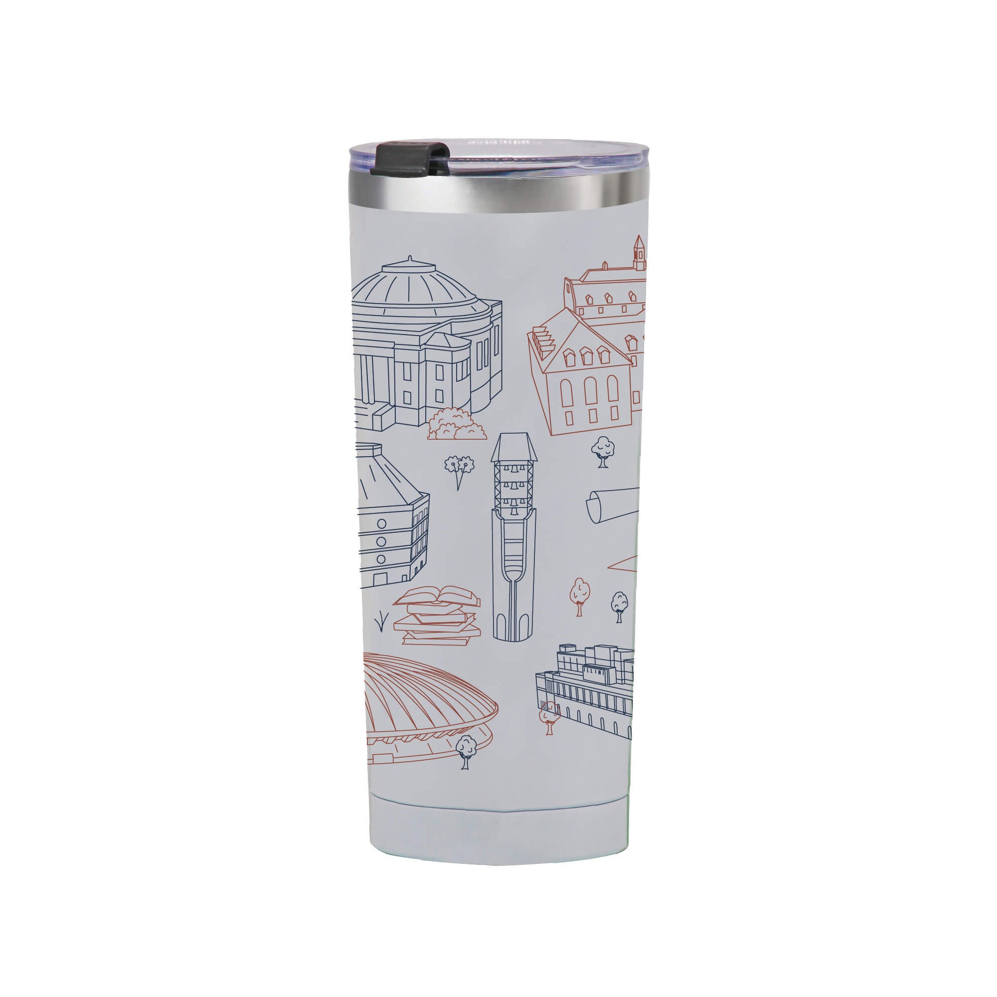 Illinois Fighting Illini 24oz Campus Line Art Tumbler