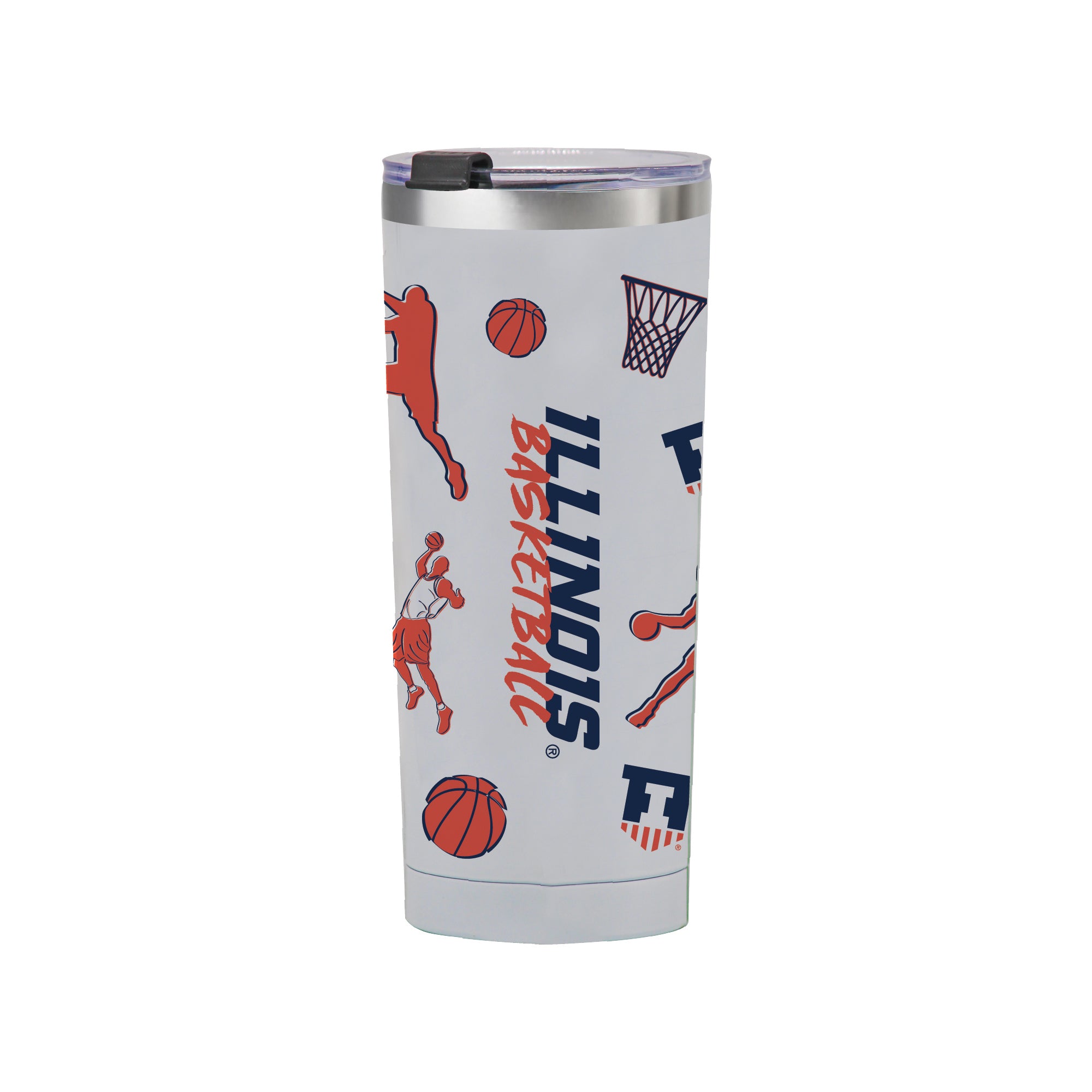 24oz Illinois Fighting Illini Basketball Sketch Tumbler