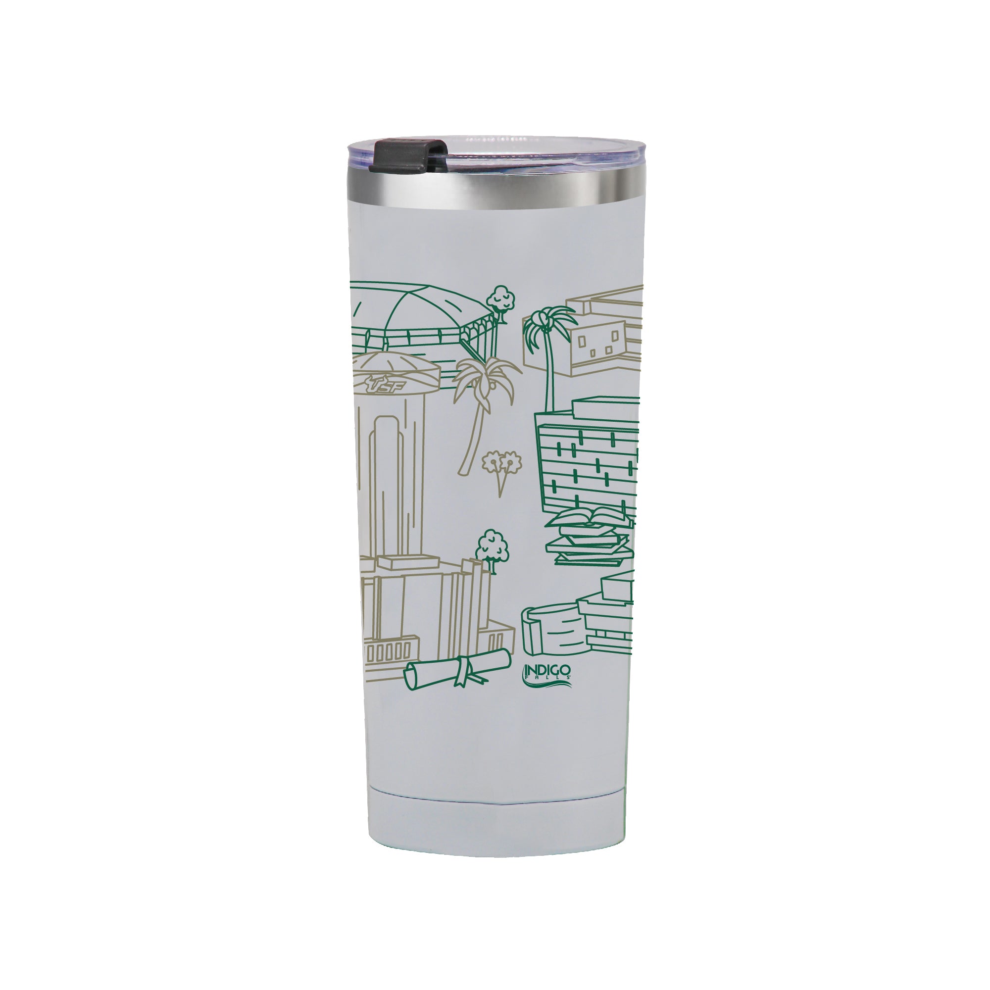 South Florida Bulls 24oz Campus Line Art Tumbler