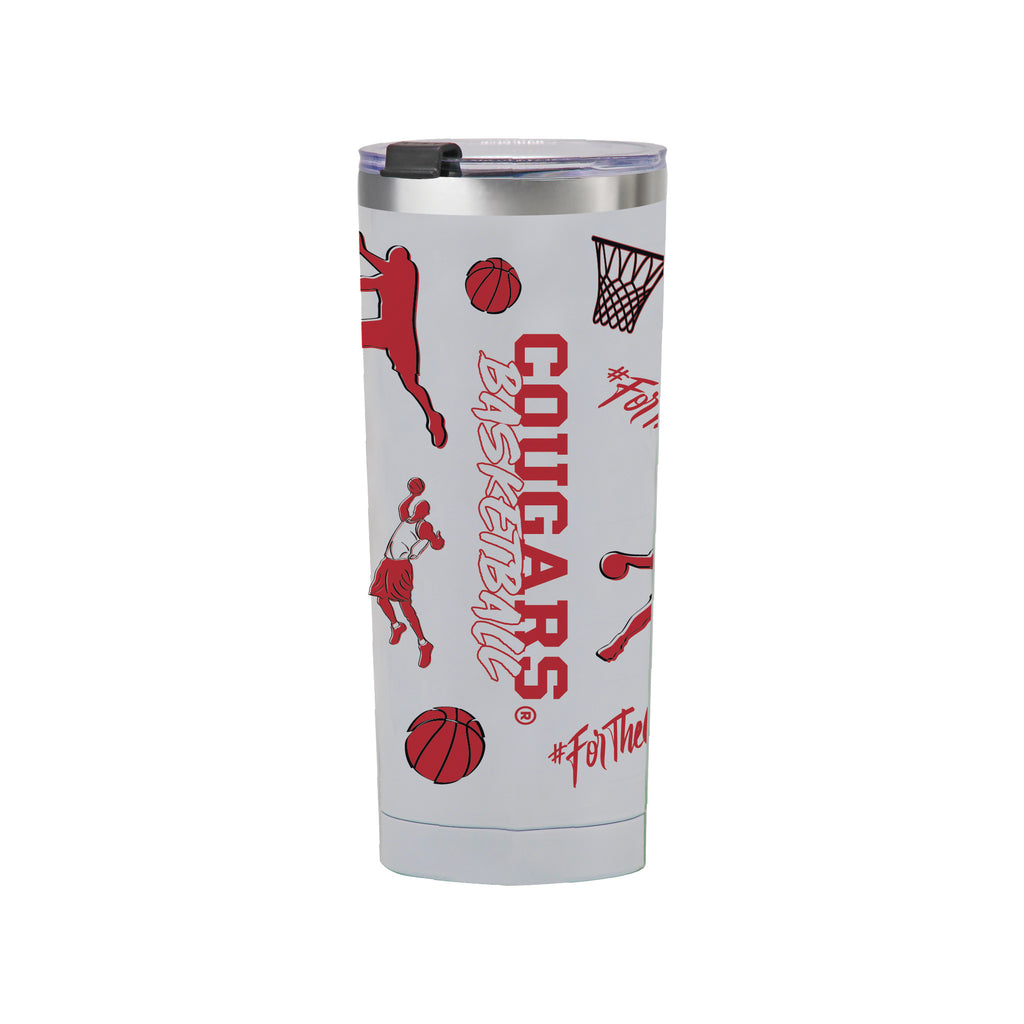 24oz Houston Cougars Basketball Sketch Tumbler
