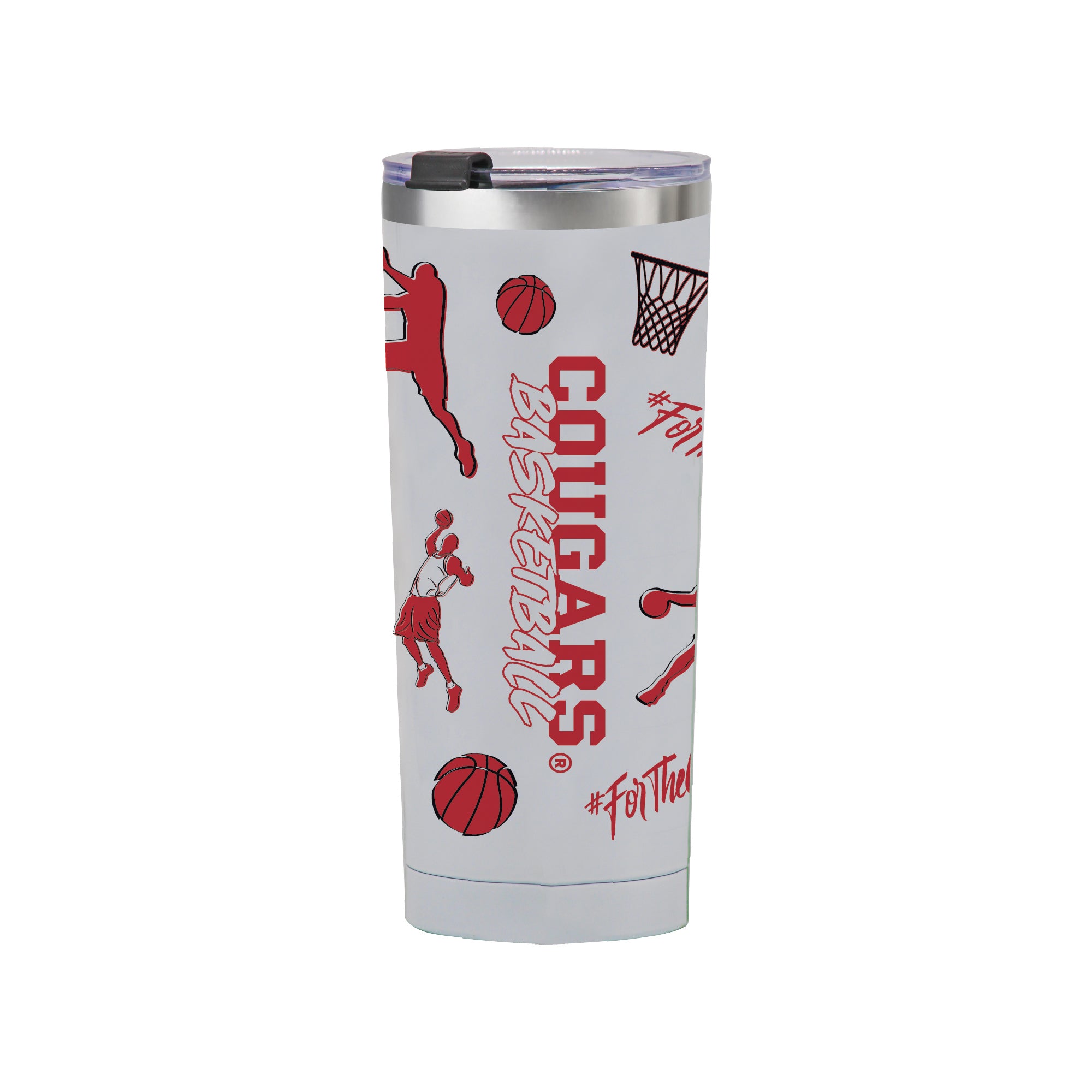 24oz Houston Cougars Basketball Sketch Tumbler