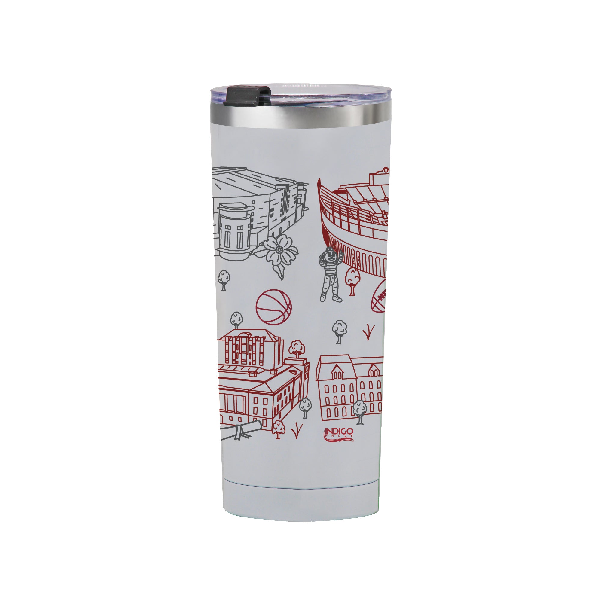Ohio State Buckeyes 24oz Campus Line Art Tumbler