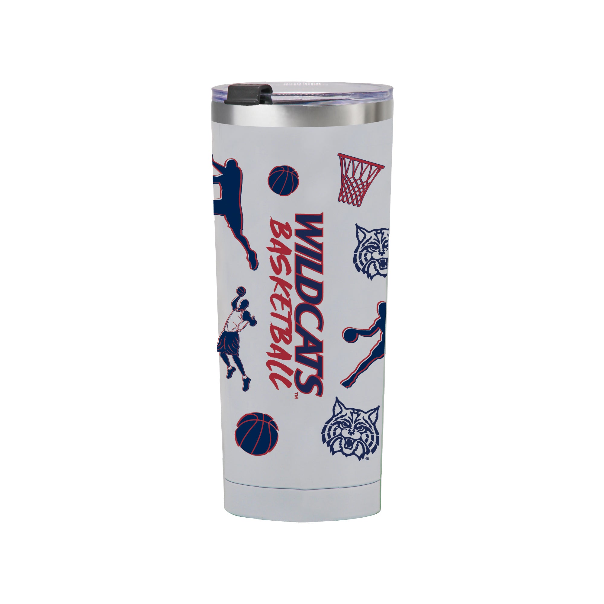 24oz Arizona Wildcats Basketball Sketch Tumbler