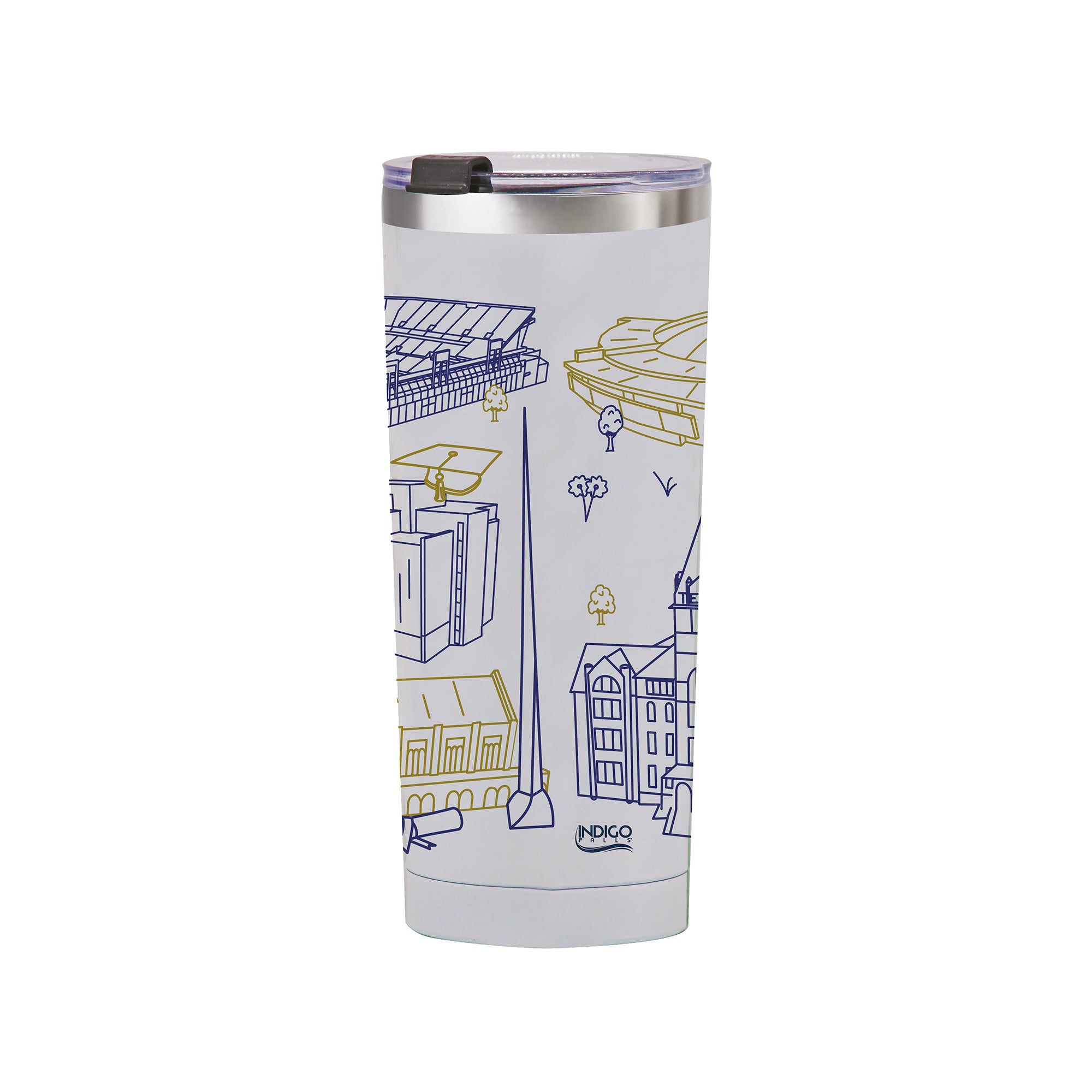 Georgia Tech Yellow Jackets 24oz Campus Line Art Tumbler