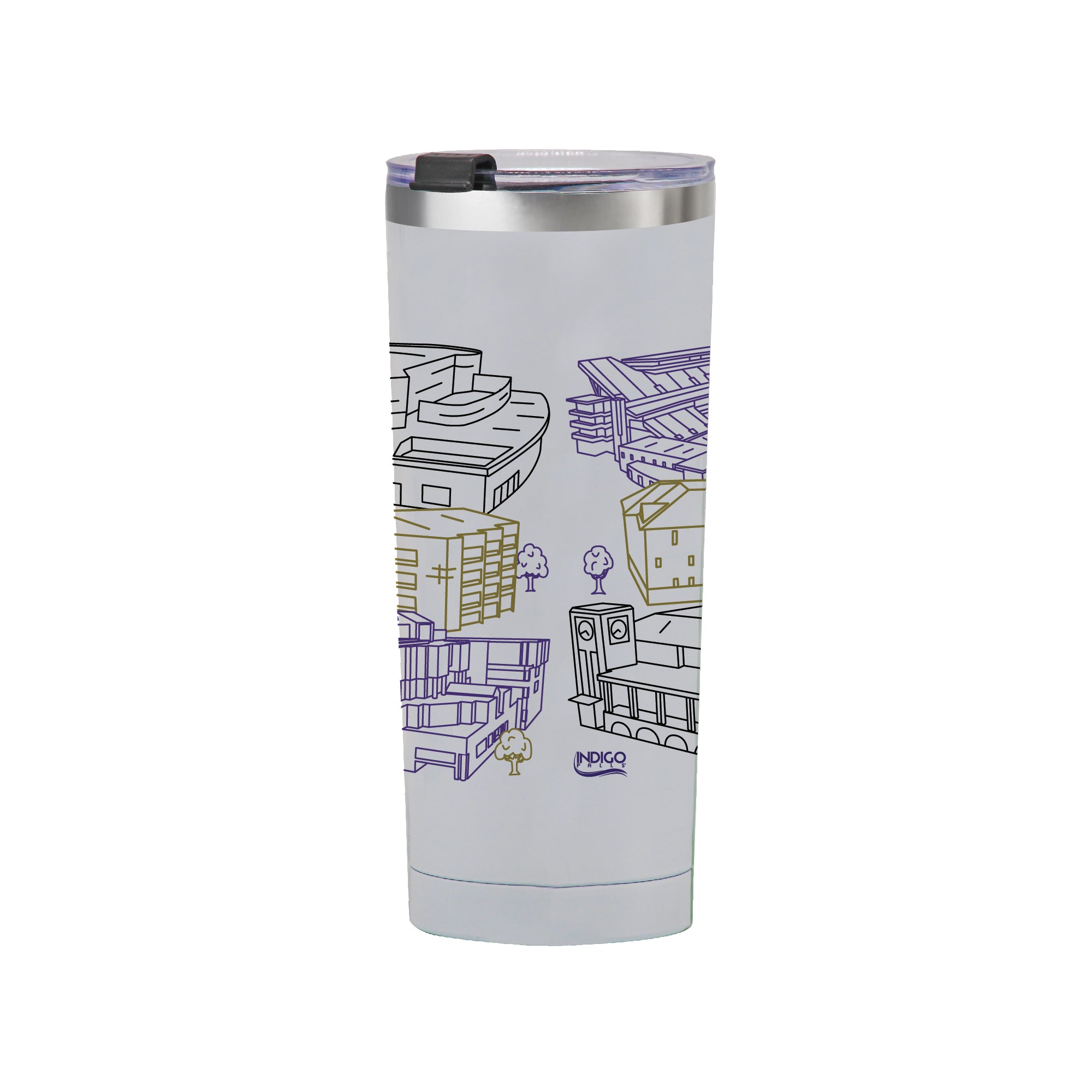 James Madison Dukes 24oz Campus Line Art Tumbler
