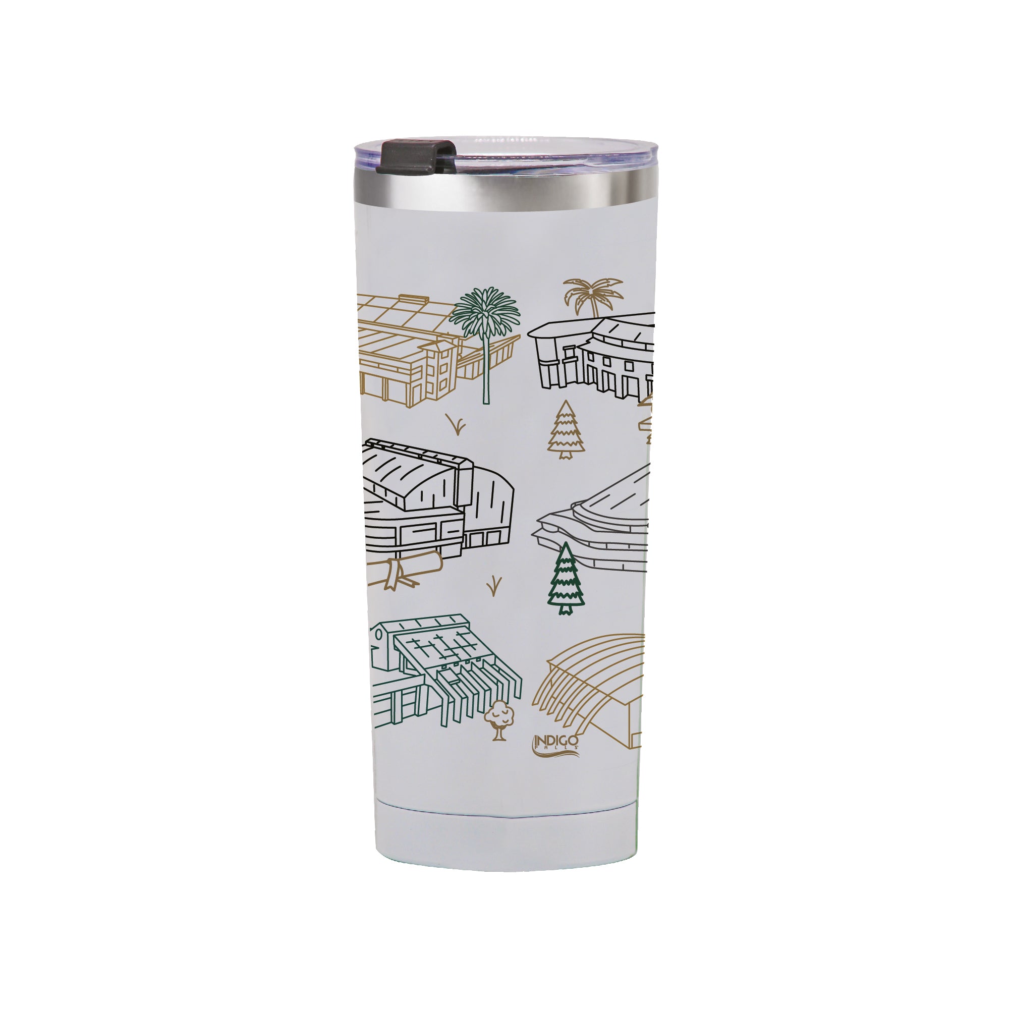 Cal Poly Mustangs 24oz Campus Line Art Tumbler