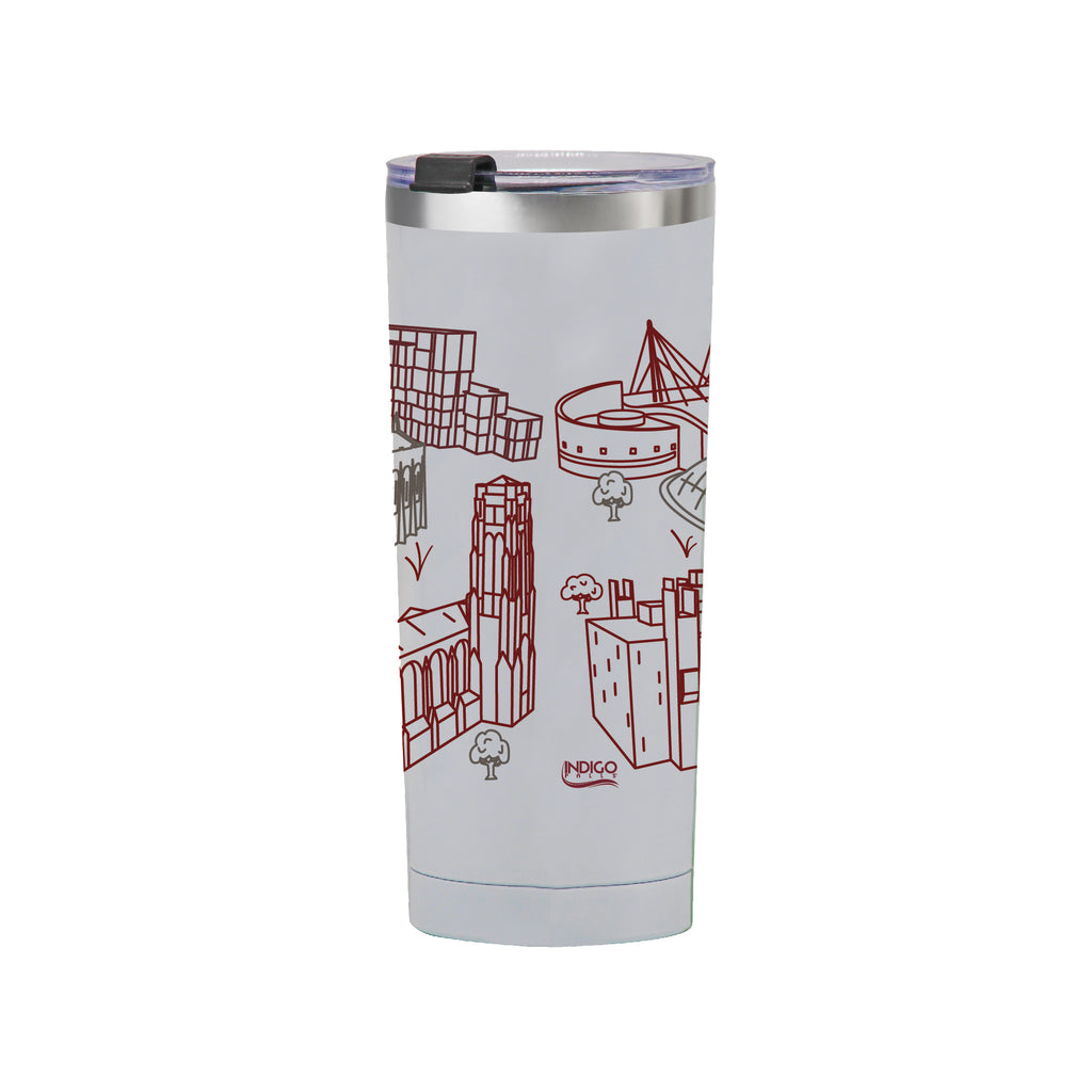 Chicago University 24oz Campus Line Art Tumbler