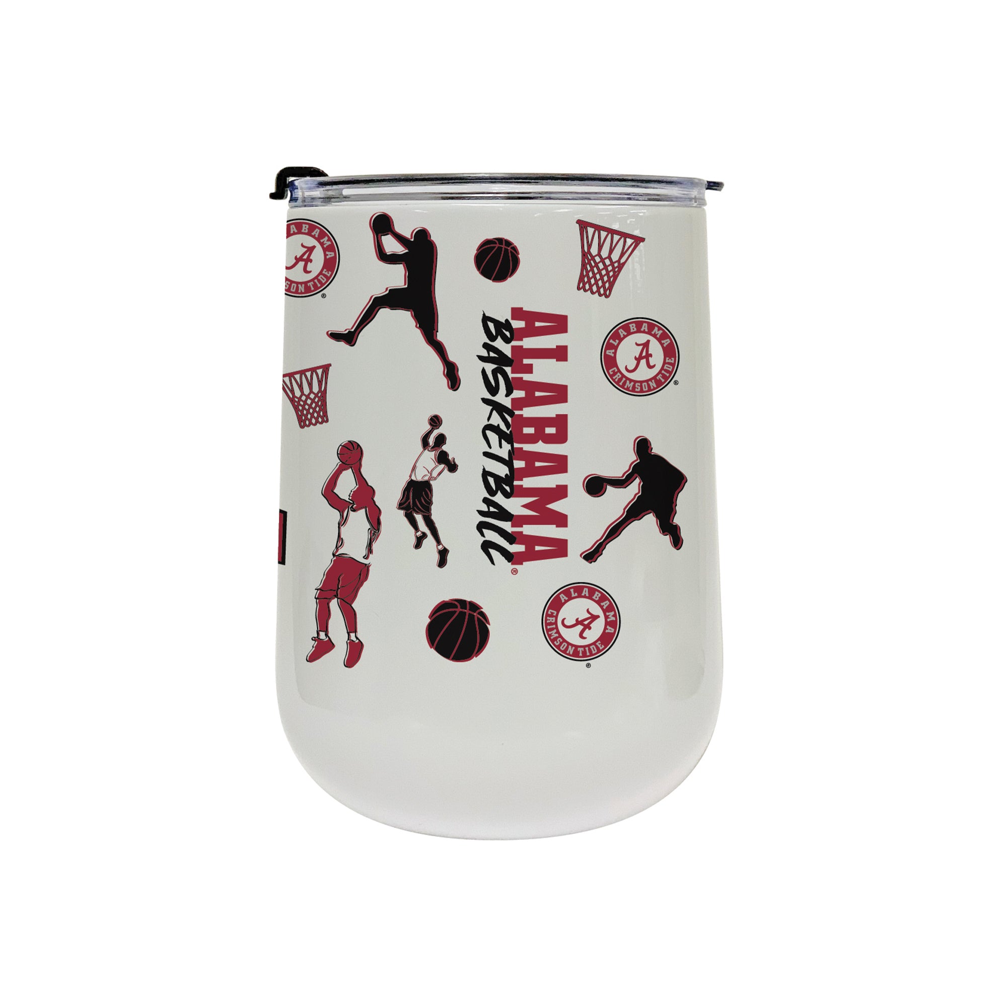 18oz Alabama Crimson Tide Basketball Sketch Stainless Tumbler