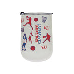 18oz Kansas Jayhawks Basketball Sketch Stainless Tumbler