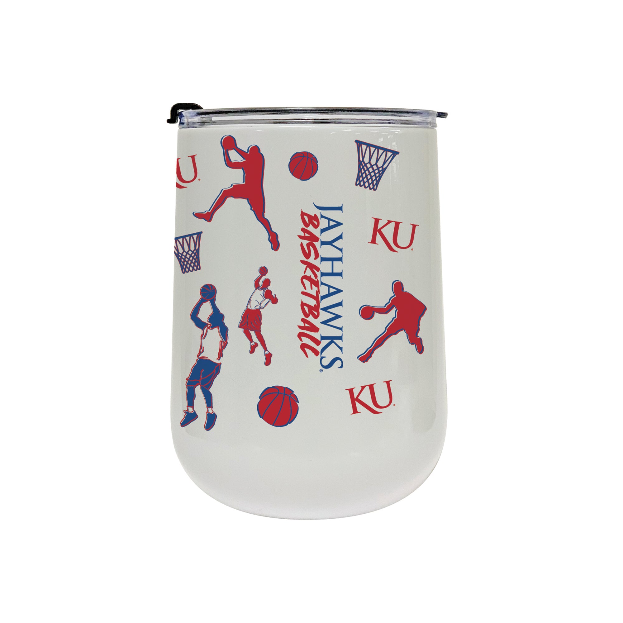 18oz Kansas Jayhawks Basketball Sketch Stainless Tumbler