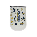 18oz Michigan Wolverines Basketball Sketch Stainless Tumbler