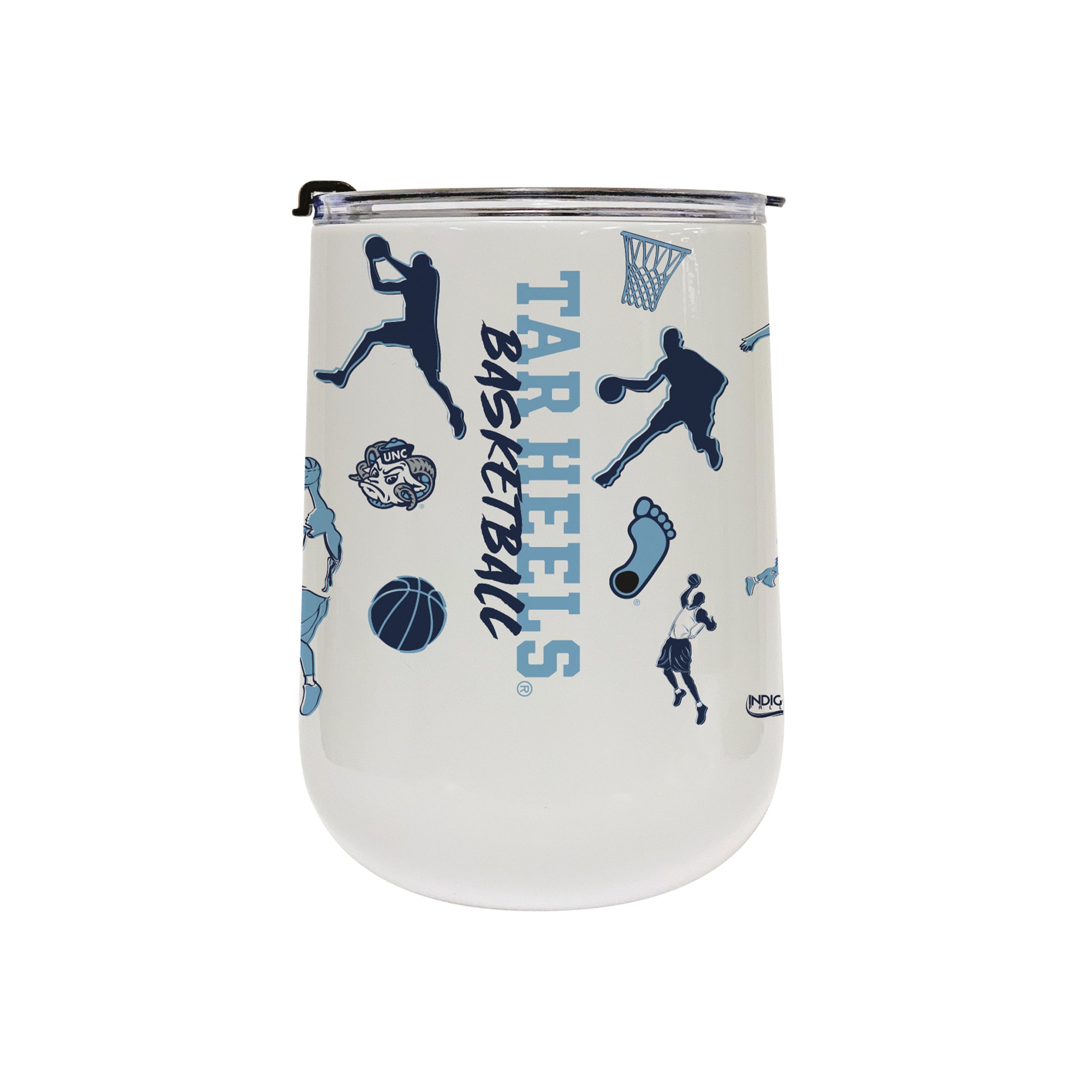 18oz North Carolina Tar Heels Basketball Sketch Stainless Tumbler