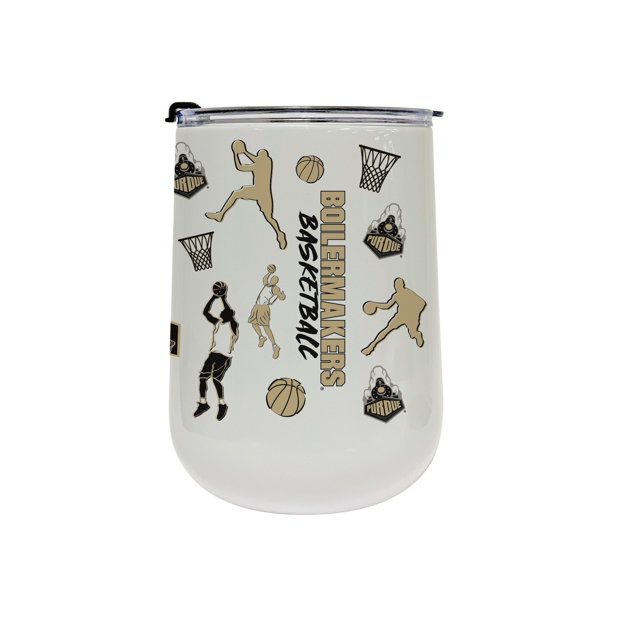 18oz Purdue Boilermakers Basketball Sketch Stainless Tumbler