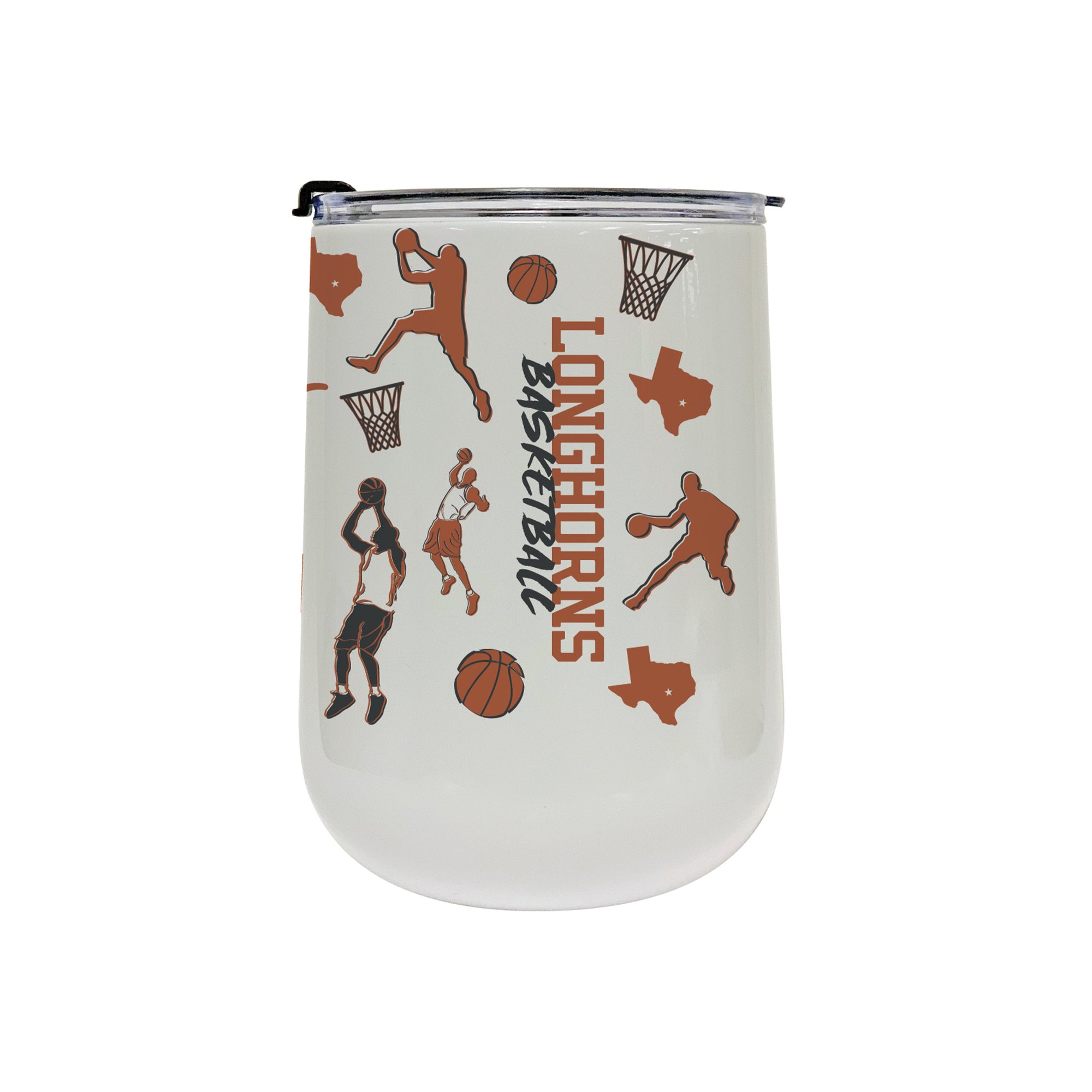 18oz Texas Longhorns Basketball Sketch Stainless Tumbler